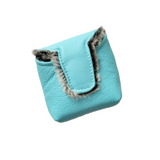 Tiffany Blue inspired & Holographic Metallic Silver Skull & Bones Mallet Putter headcover.