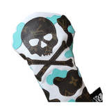 New! One-Of-A-Kind! Patchwork, Upcycled Louis Vuitton Skull & Bones Camo Fairway Wood Headcover