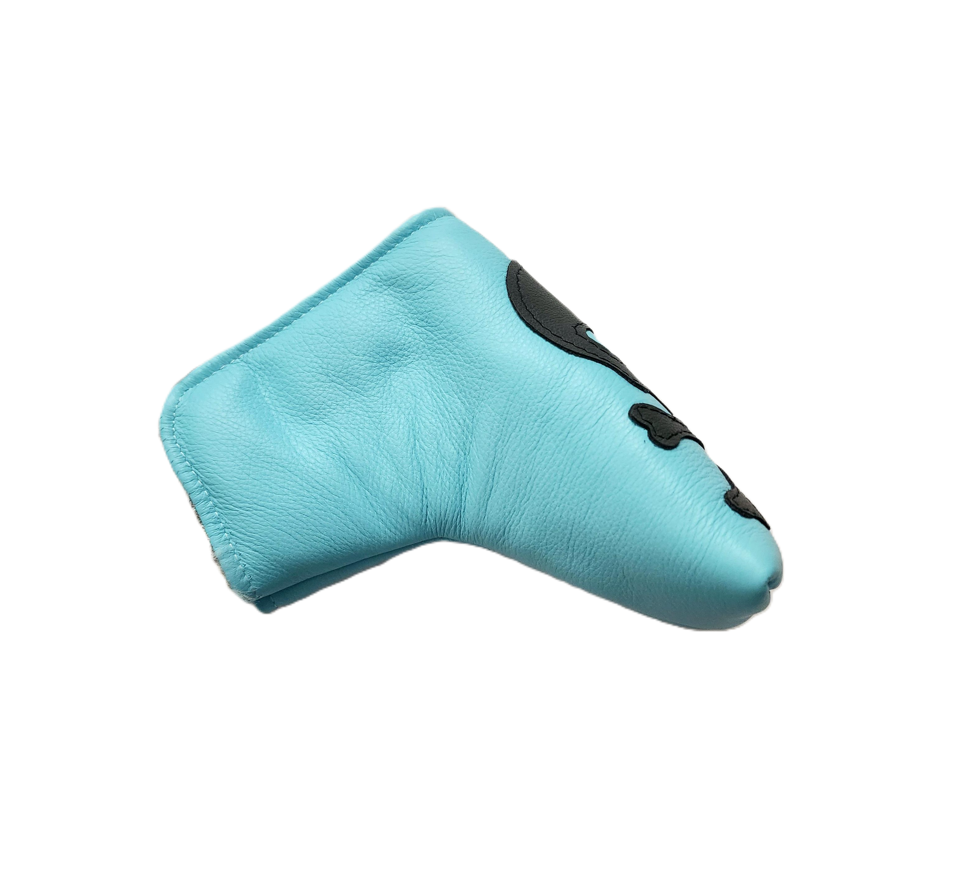 The Robin's Egg Blue, Tiffany, SKULL & BONES Blade, Mid Mallet Putter Cover! - Robert Mark Golf