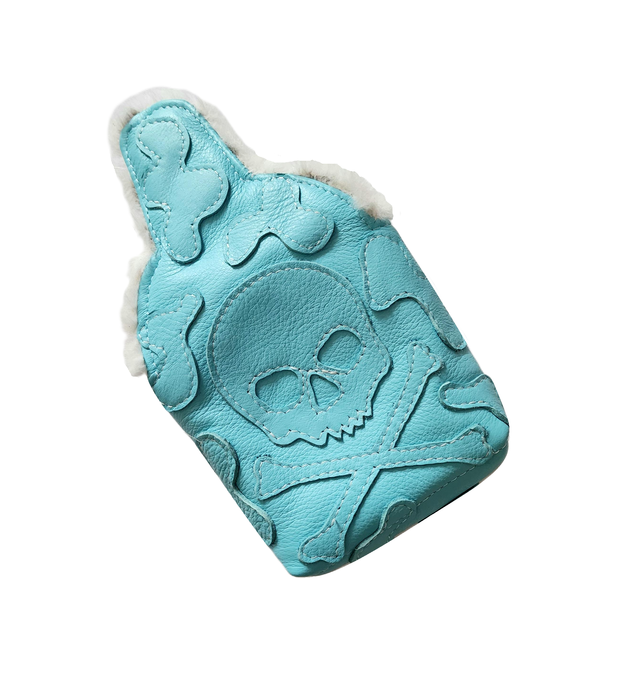 One-Of-A-Kind! Tiffany Blue Camo Skull & Bones for Taylormade Spider or Scotty Cameron Phantom Mallet Putter Cover!