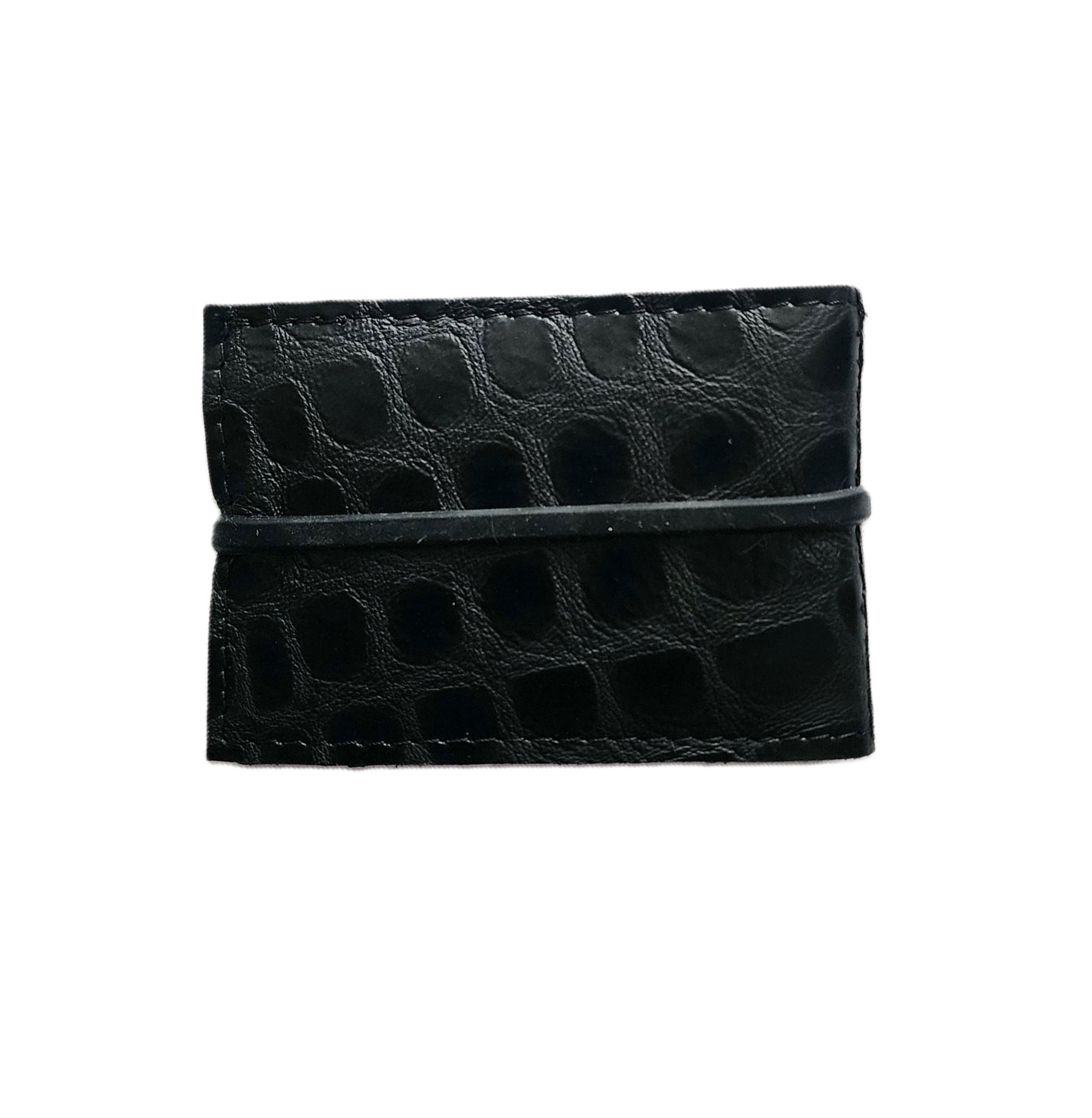 NEW! RMG "Murdered Out" Matte Black Alligator Embossed  Leather Cash Cover/ Wallet! - Robert Mark Golf