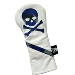 Blue Urban Camo Skull & Bones Fairway Wood headcover. - Robert Mark Golf