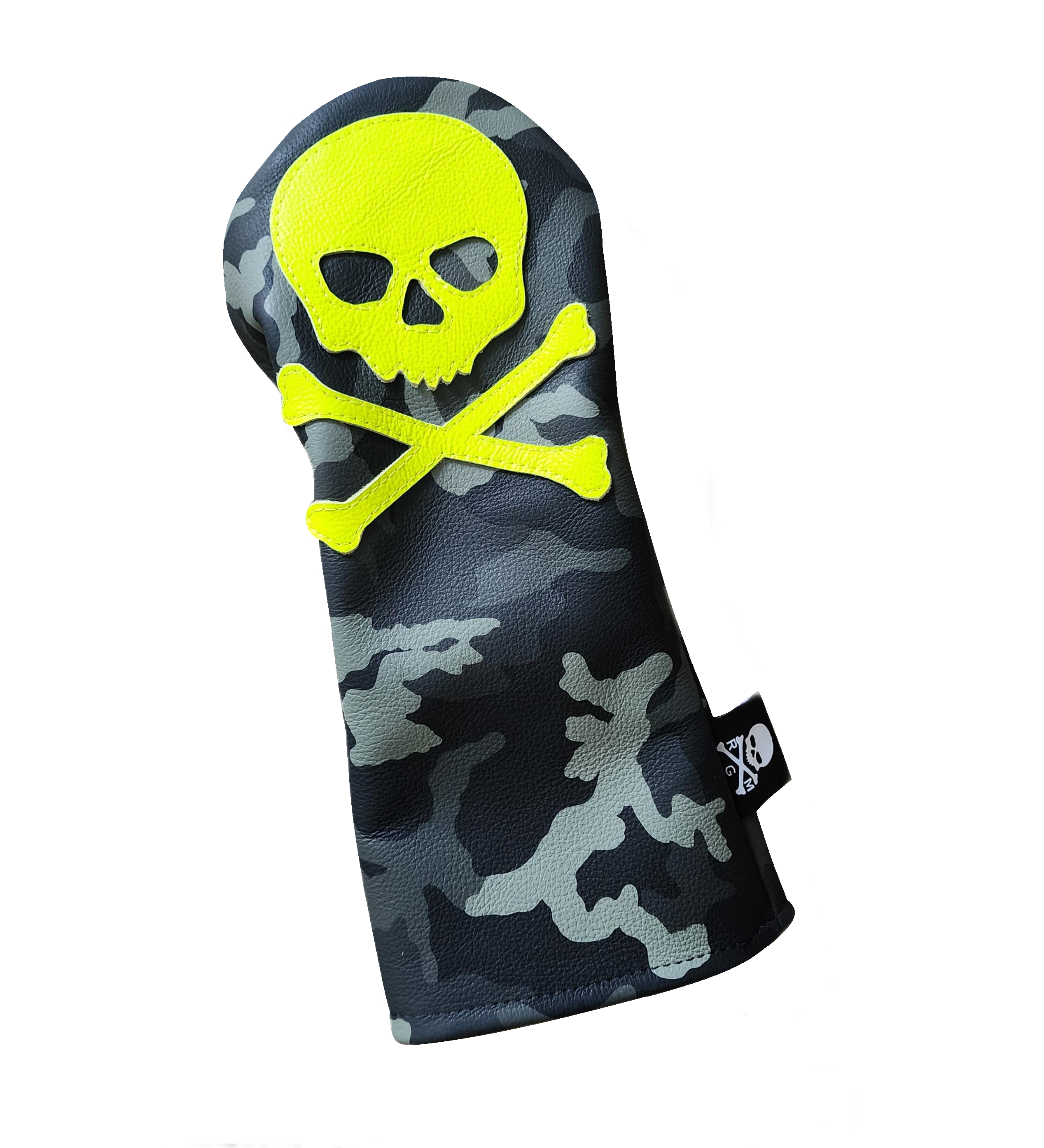 The Neon Camo Skull & Bones Headcover - Robert Mark Golf