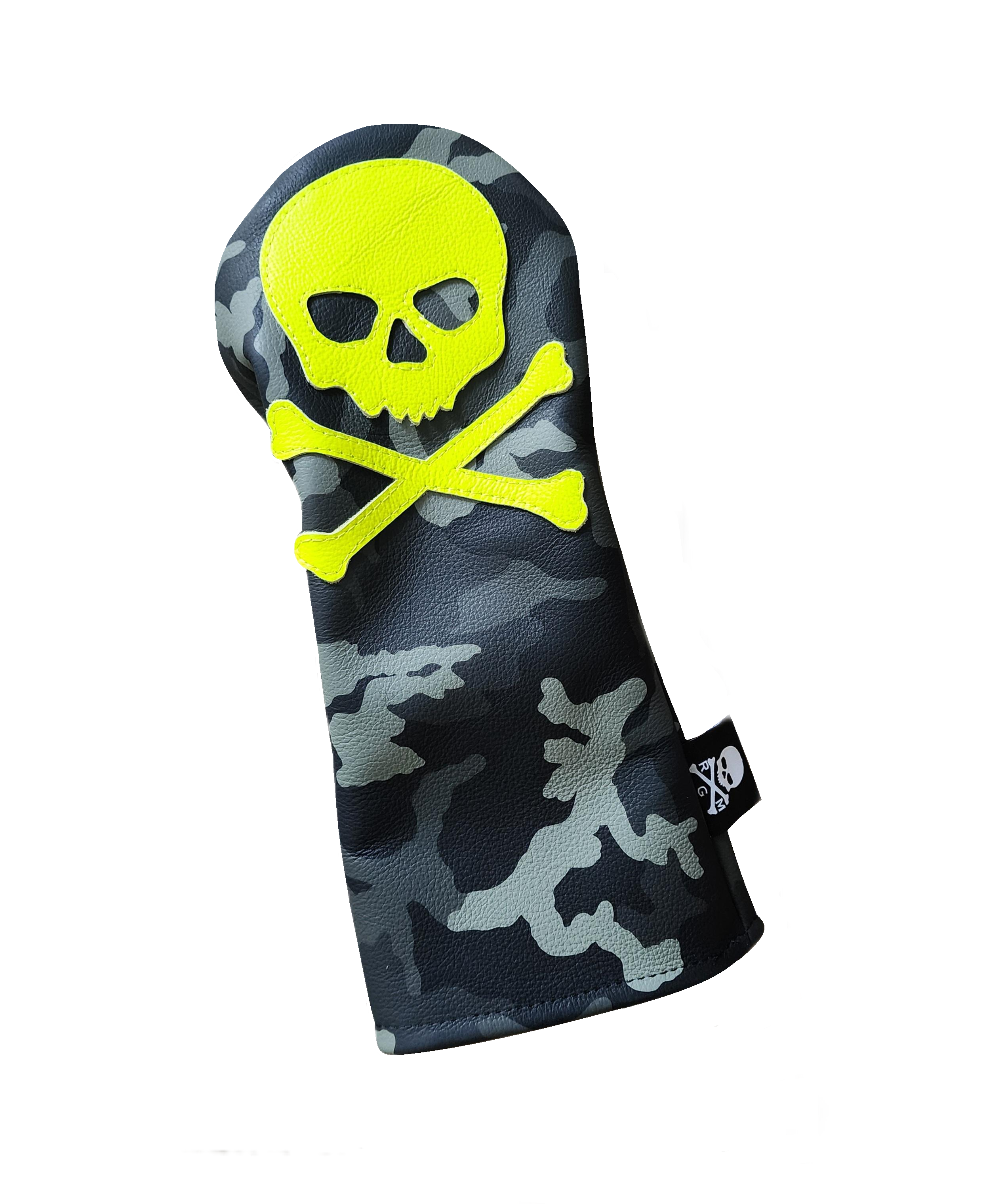 The Neon Camo Skull & Bones Headcover - Robert Mark Golf