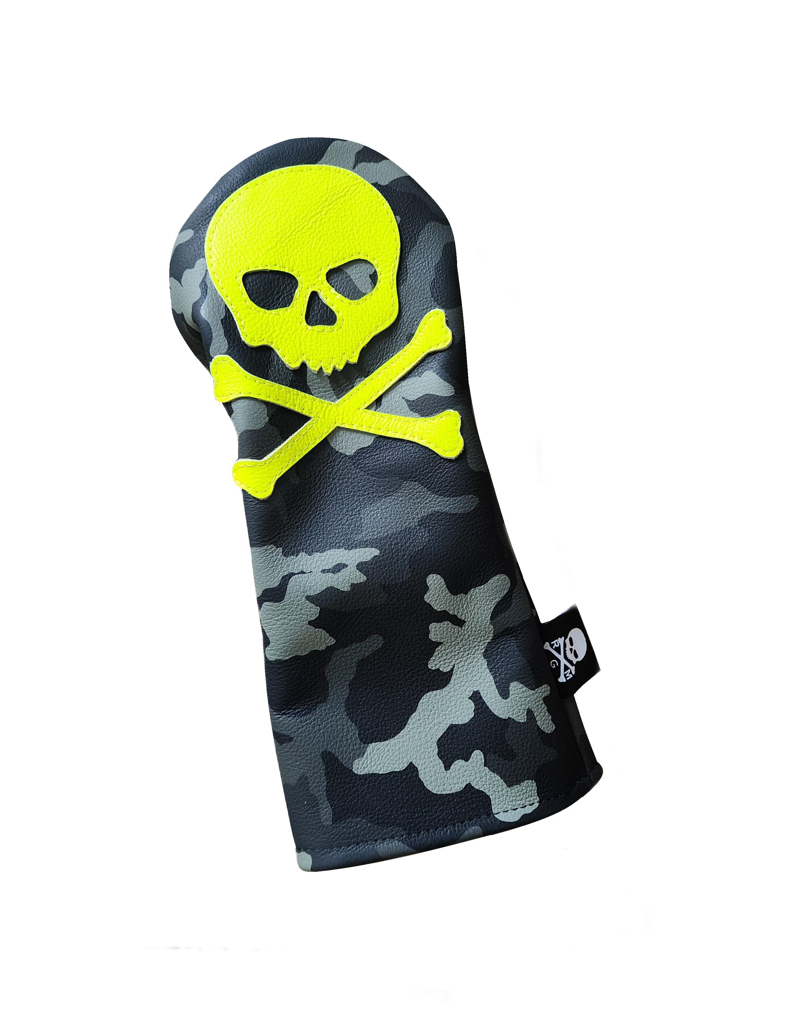 The Neon Camo Skull & Bones Headcover - Robert Mark Golf
