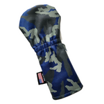 Blue Urban Camo Skull & Bones Fairway Wood headcover. - Robert Mark Golf