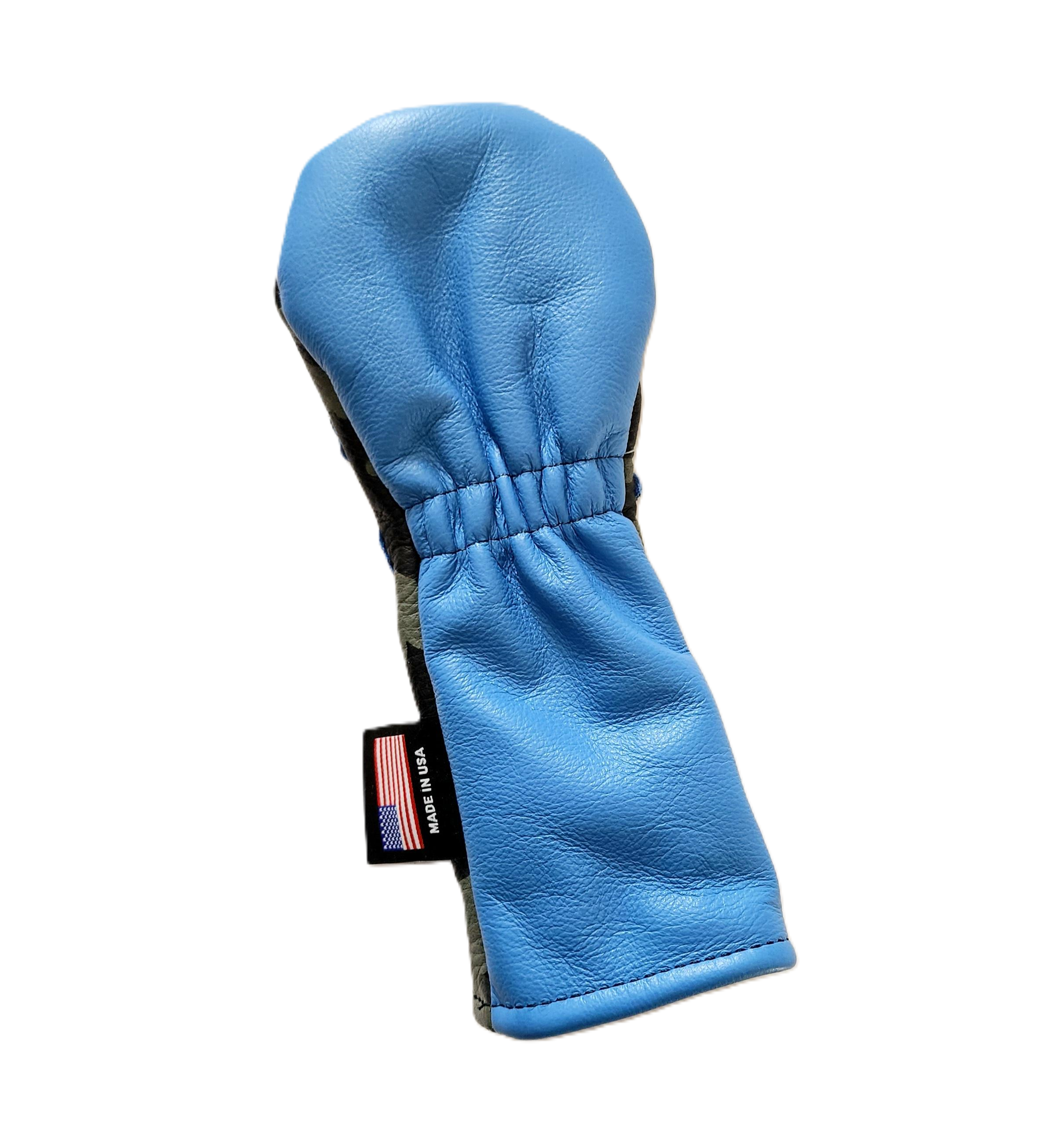 Limited Edition! Blue Urban Camo, Skull & Bones Fairway Wood Headcover! - Robert Mark Golf