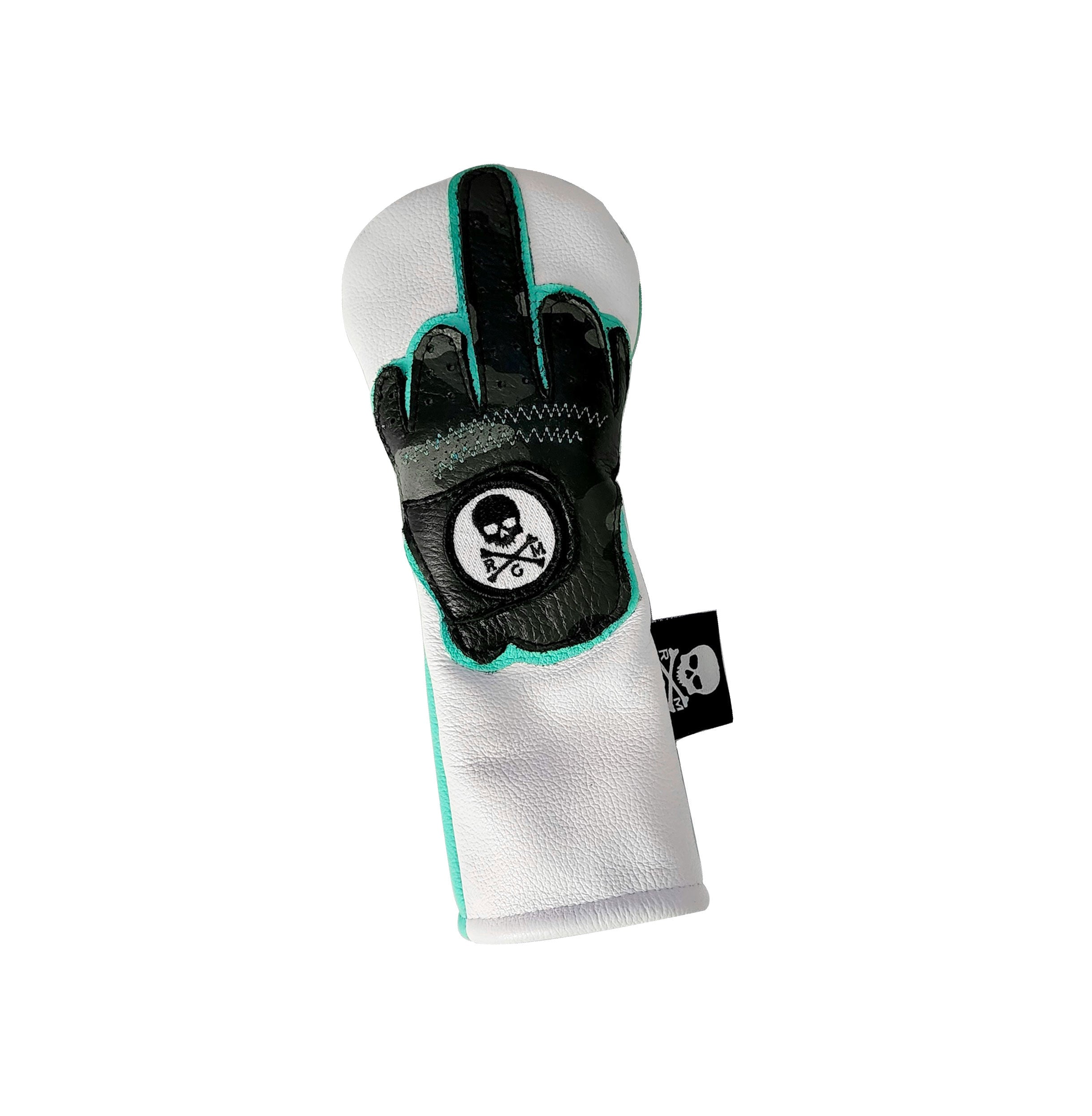 One-Of-A-Kind! The RMG Urban Camo and tiffany blue GFY Hybrid Headcover - Robert Mark Golf
