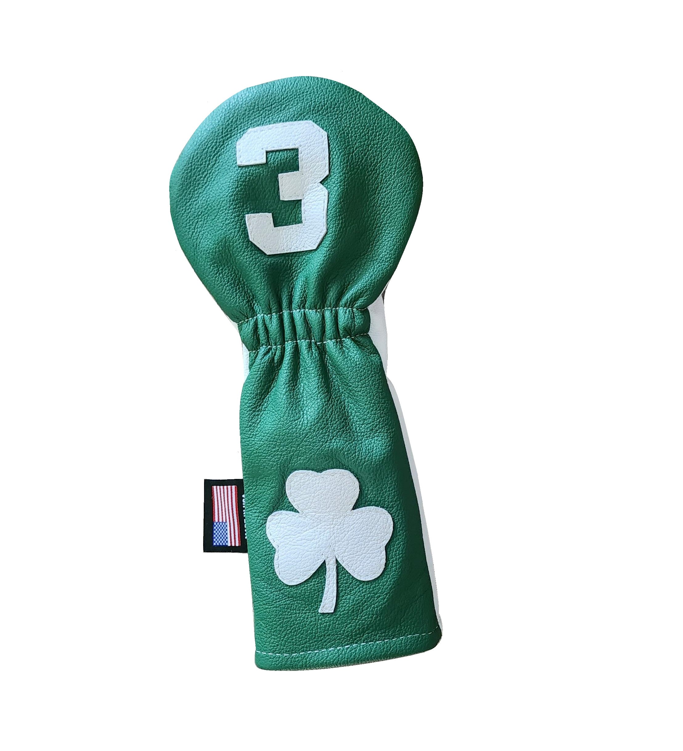 One-Of-A-Kind! "CELTICS" inspired, Shamrock 3 Woood Headcover! - Robert Mark Golf
