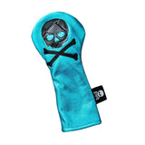 One-Of-A-Kind! Black Alligator Skull & Bones Metallic Blue Driver Headcover