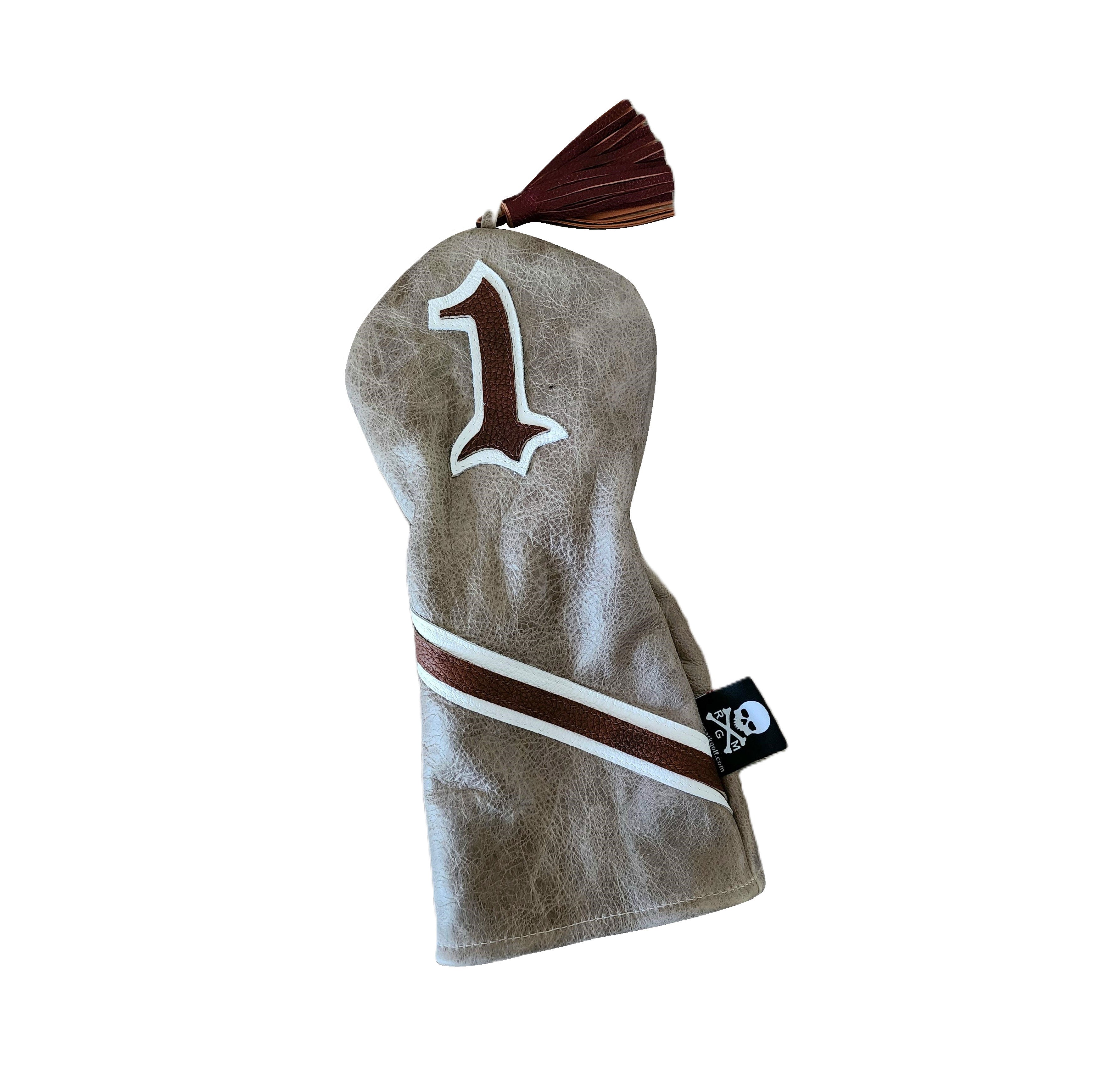 NEW! The RMG Retro Tassel Distressed Leather Driver Headcover - Robert Mark Golf