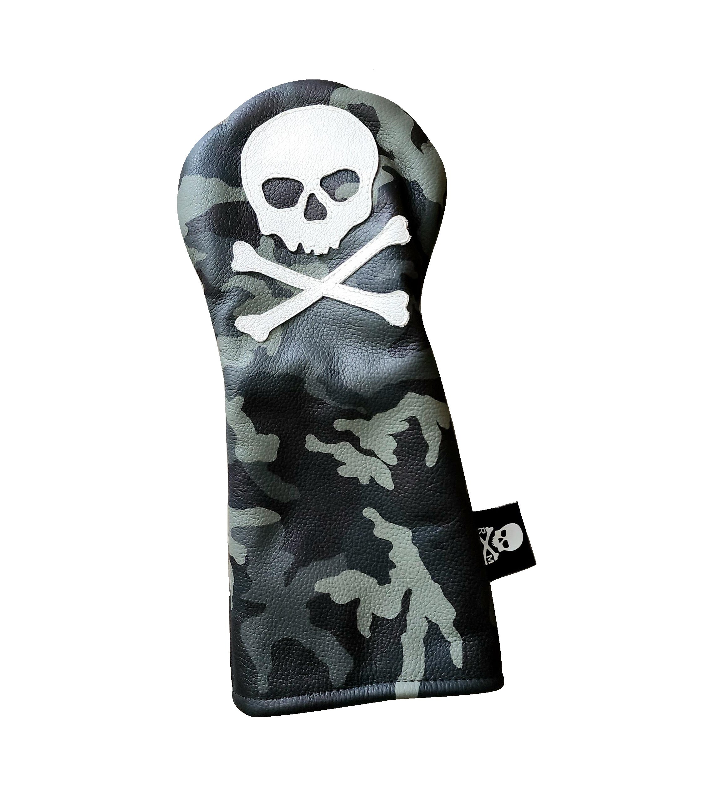 Limited Edition! Urban Camo, Skull & Bones Driver Headcover - Robert Mark Golf