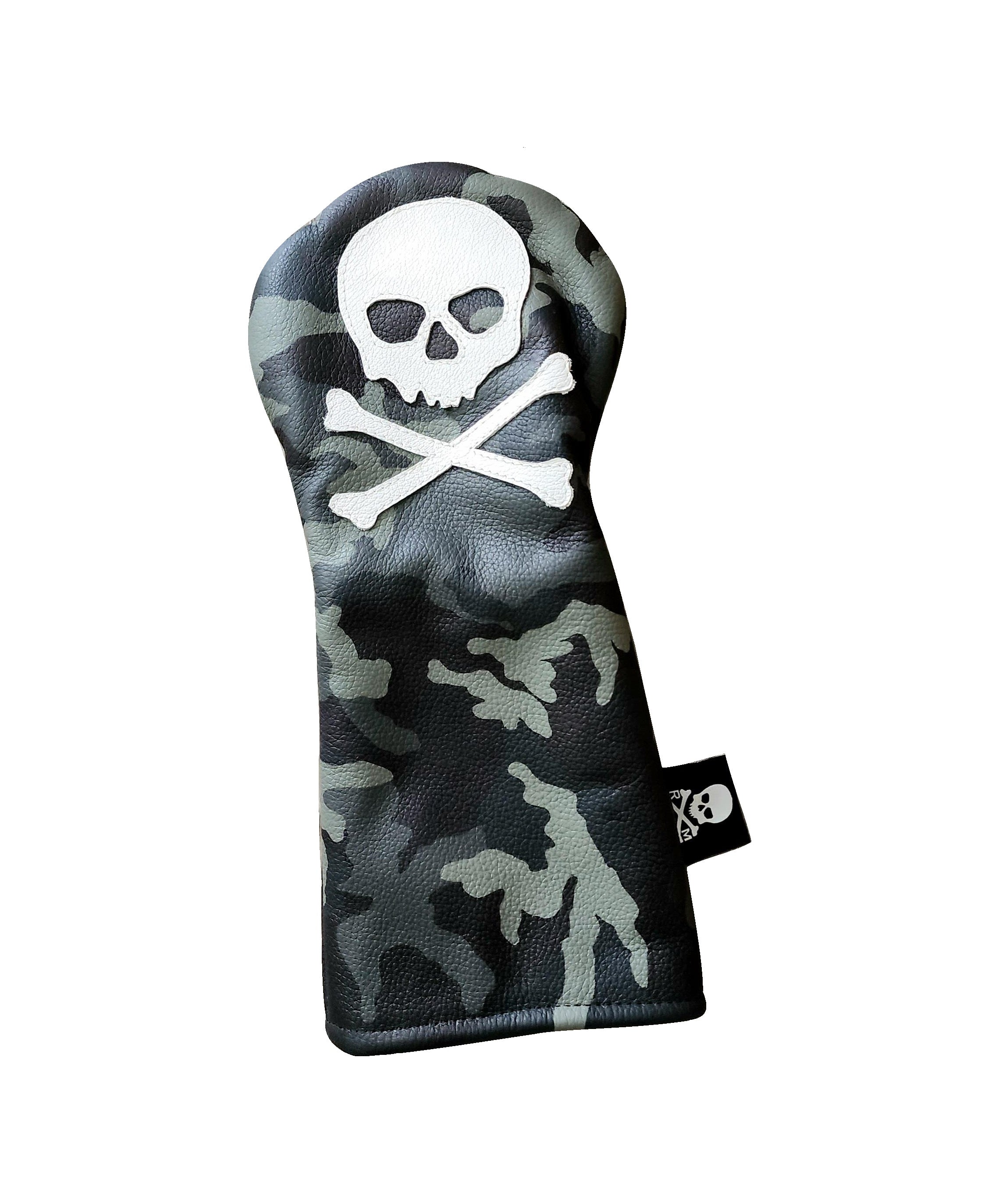 Limited Edition! Urban Camo, Skull & Bones Driver Headcover - Robert Mark Golf