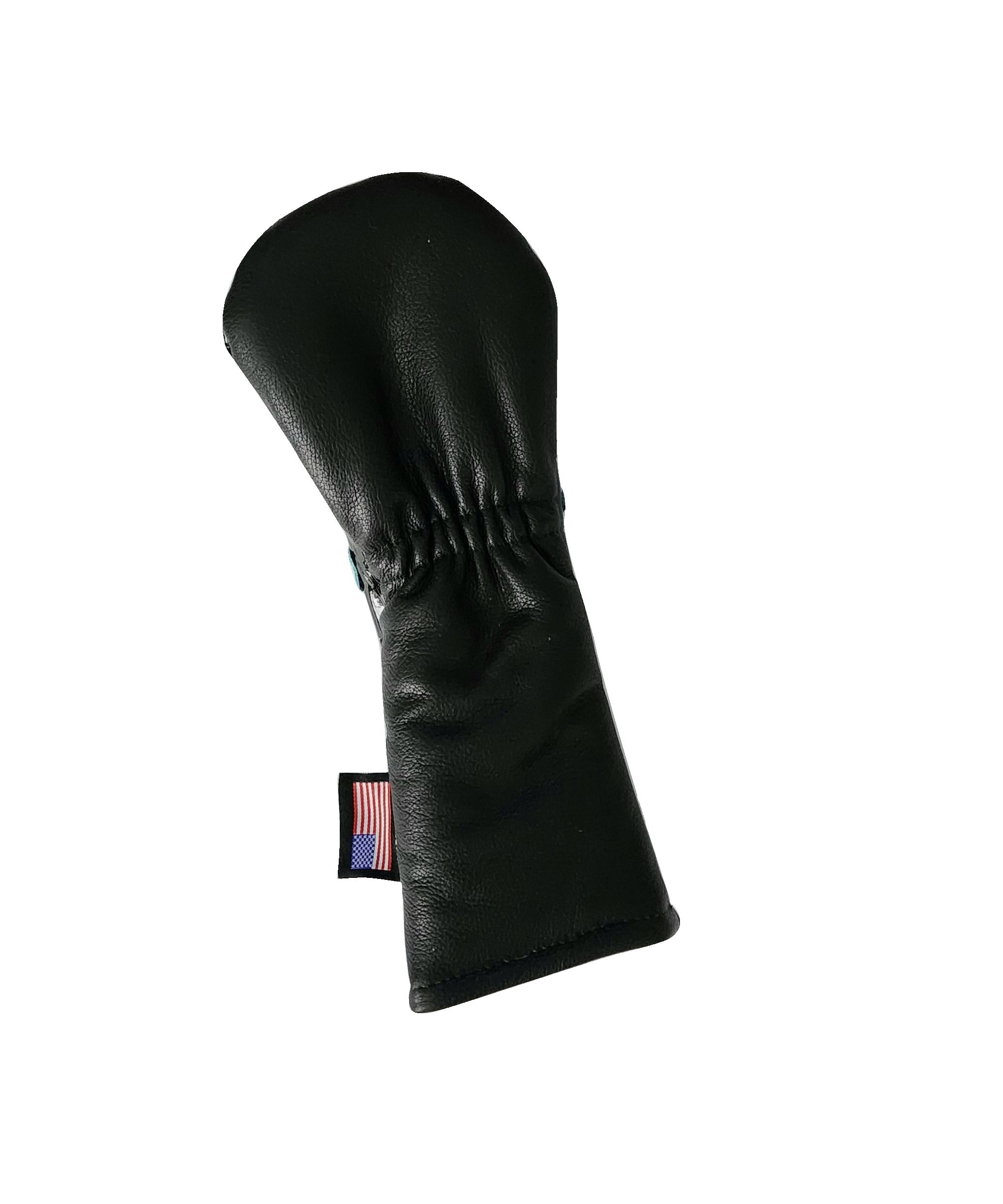 One-Of-A-Kind! Black Alligator, Tiffany Blue Skull & Bones Fairway Wood Headcover. - Robert Mark Golf