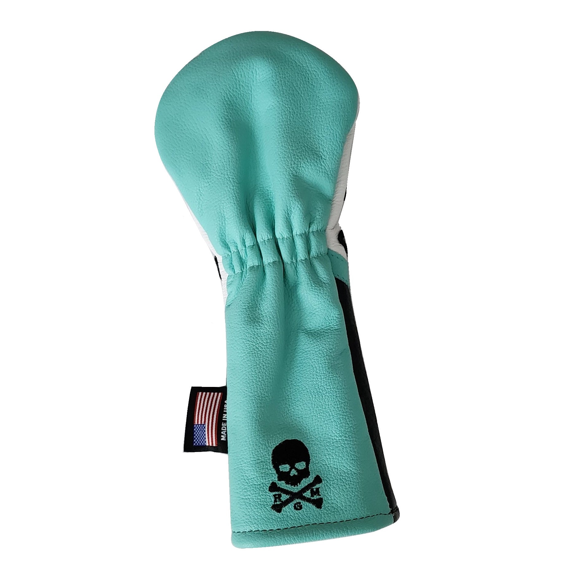 One of s Kind! Urban Camo / Tiffany Blue Split Skull & Bones Fairway Wood headcover. - Robert Mark Golf