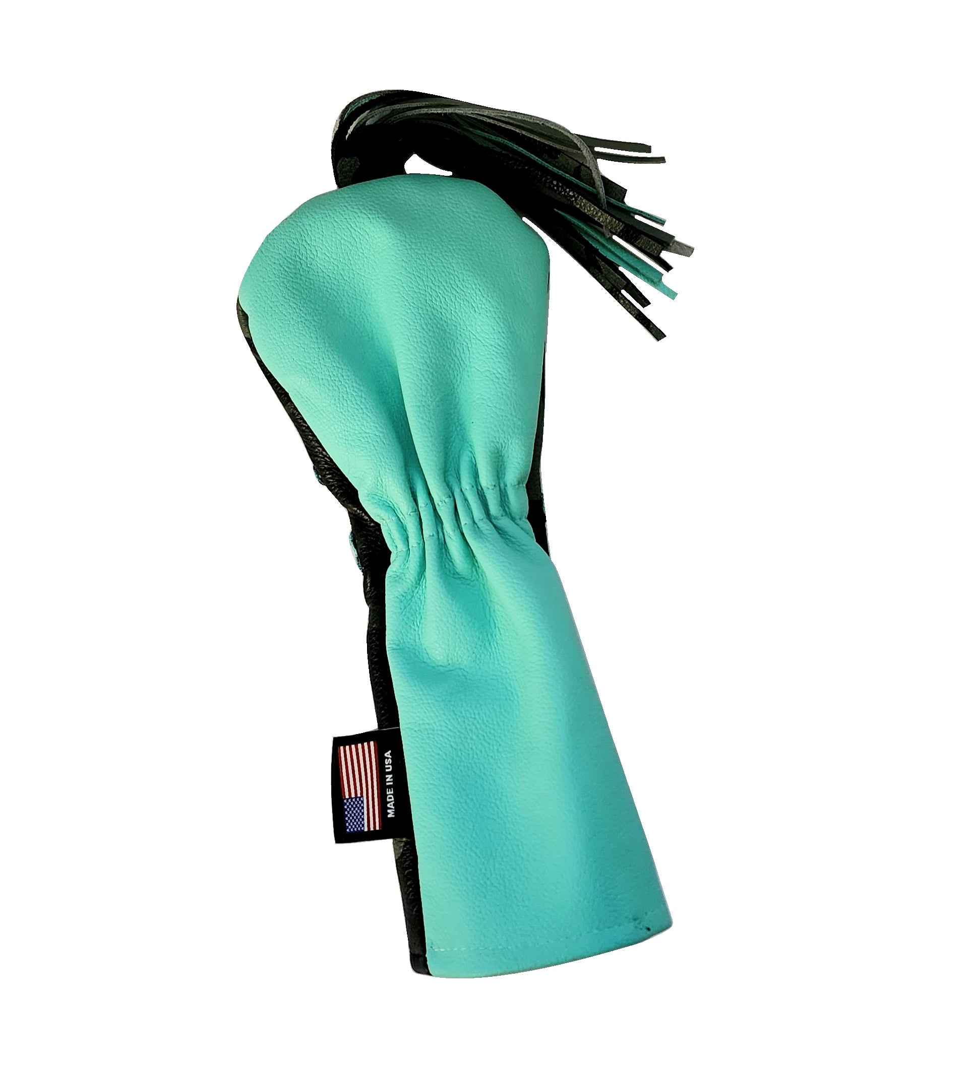 NEW! One-Of-A-Kind! Urban Camo  & Tiffany Blue Skull & Bones Tassel Fairway Wood headcover! - Robert Mark Golf