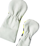 Pair of Neon Yellow Rugby Stripe Headcovers - Robert Mark Golf