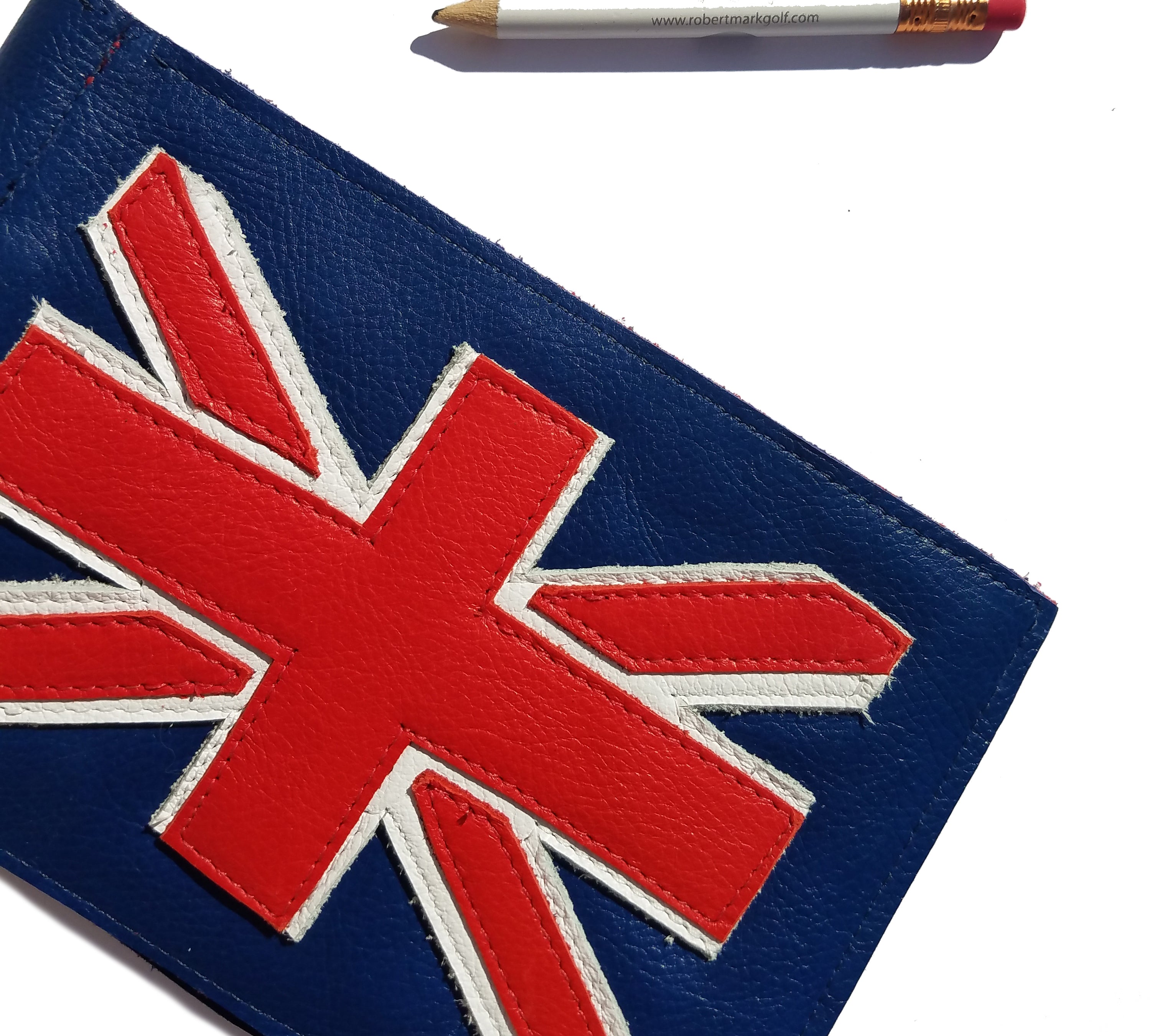NEW! Union Jack Flag Skull & Bones Scorecard Holder - Robert Mark Golf