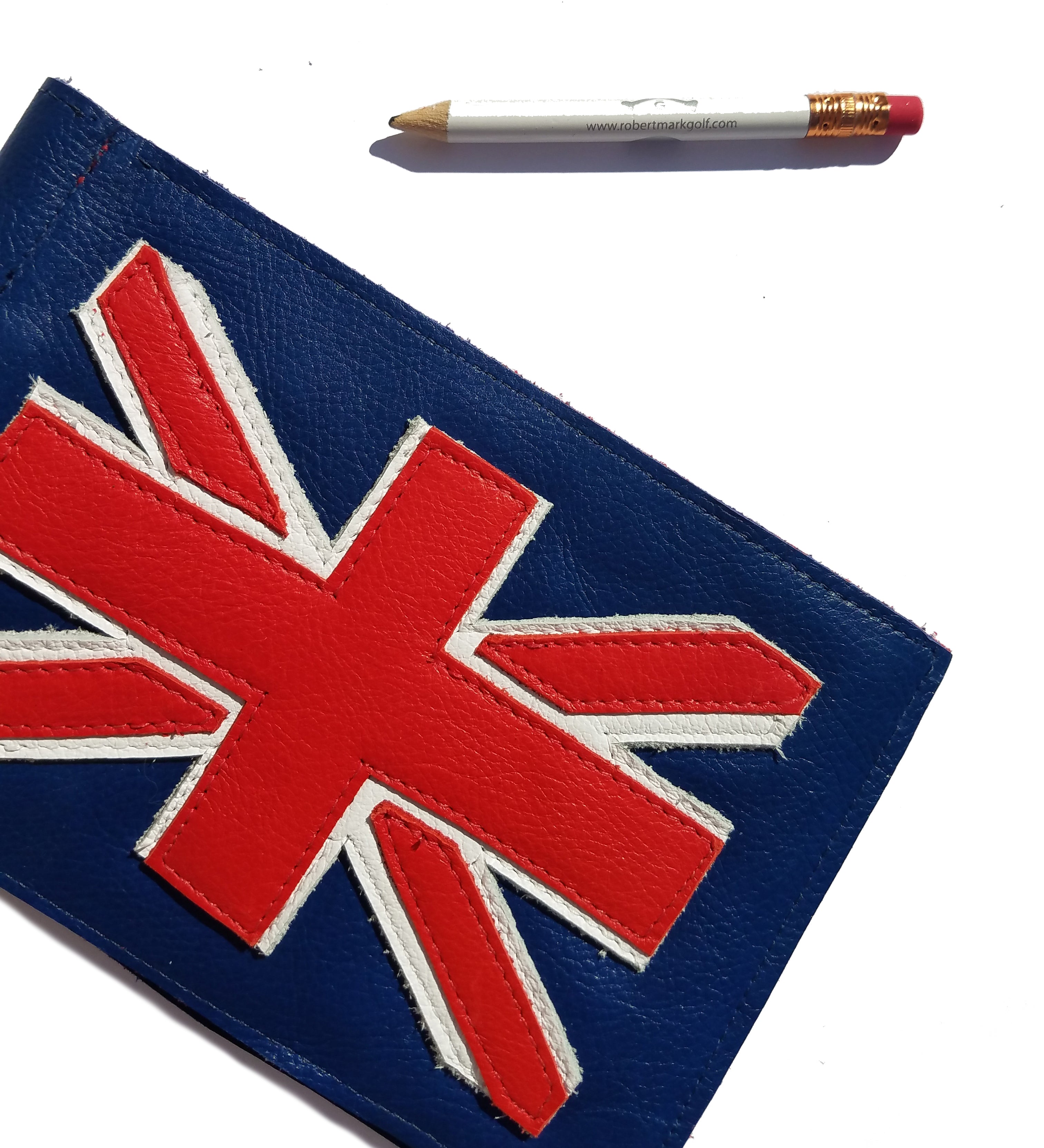 NEW! Union Jack Flag Skull & Bones Scorecard Holder - Robert Mark Golf