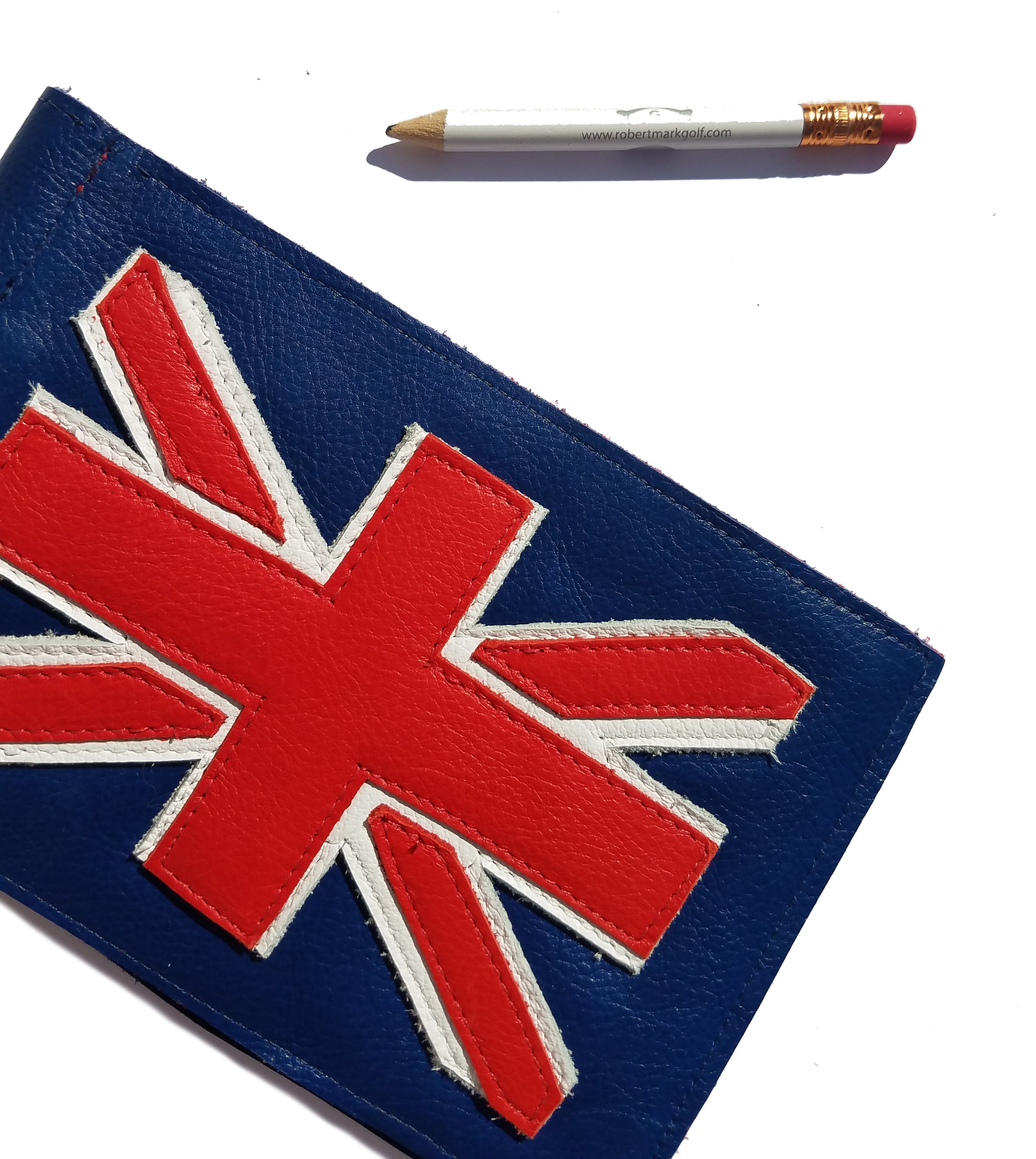 NEW! Union Jack Flag Skull & Bones Scorecard Holder - Robert Mark Golf