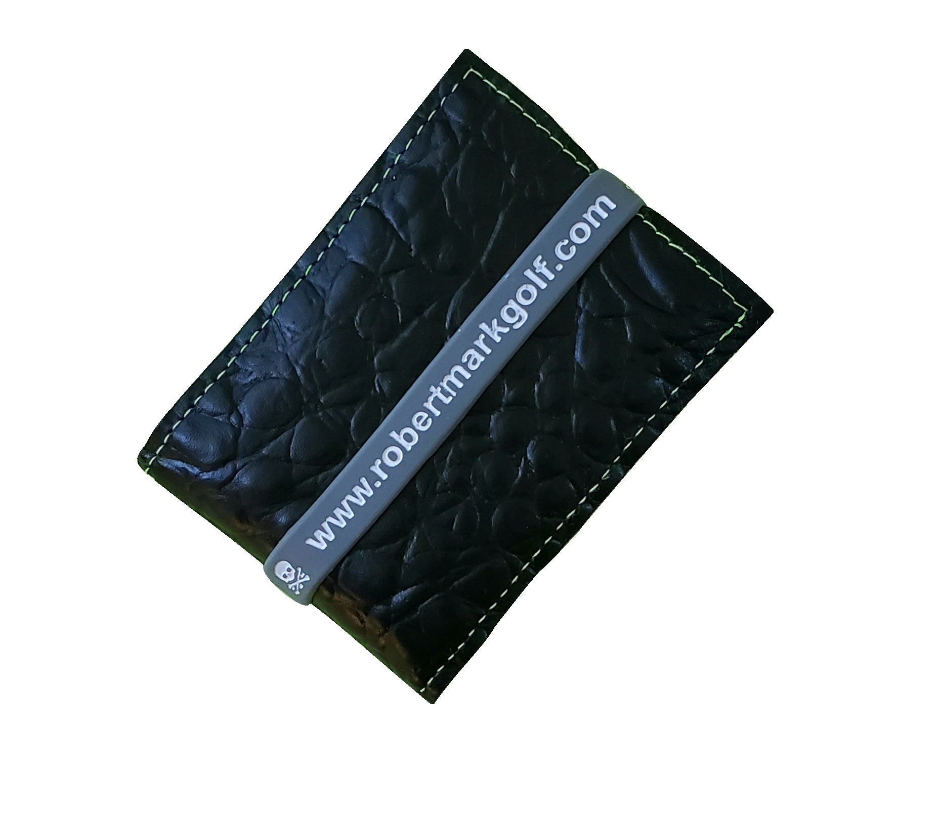 RMG Black Alligator Embossed / Neon Yellow Leather Cash Cover - Robert Mark Golf