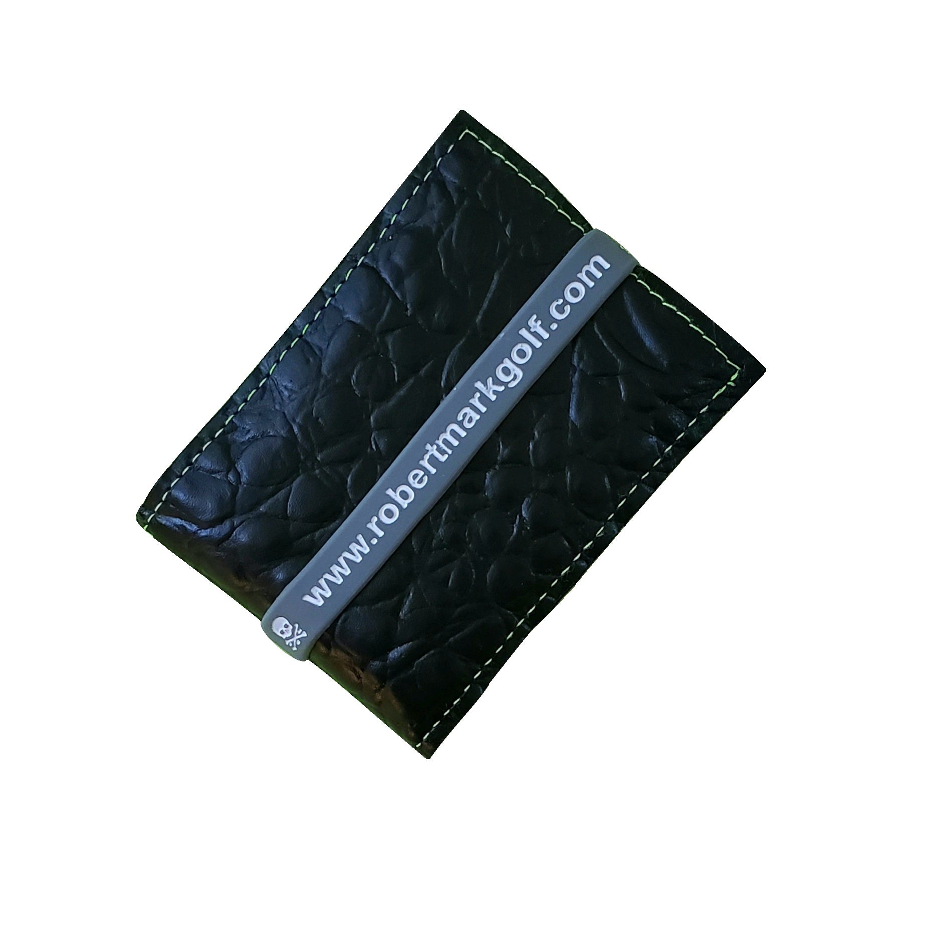 RMG Black Alligator Embossed / Neon Yellow Leather Cash Cover - Robert Mark Golf