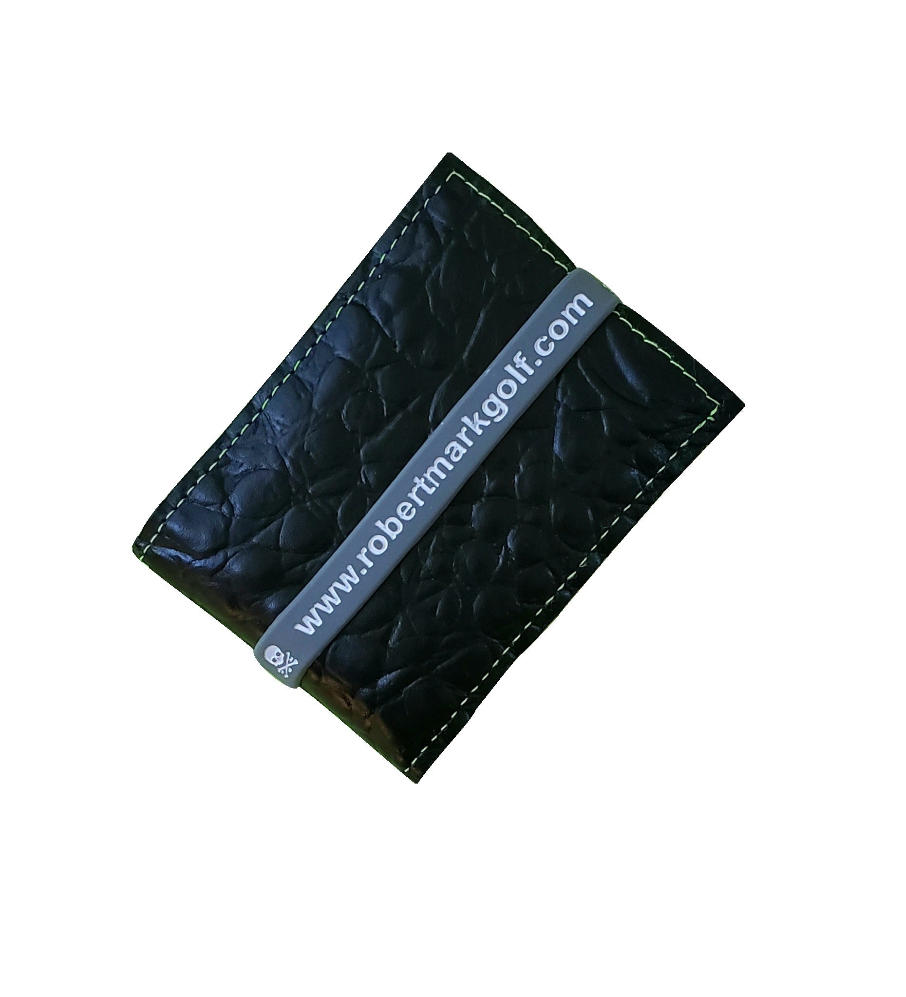 RMG Black Alligator Embossed / Neon Yellow Leather Cash Cover - Robert Mark Golf