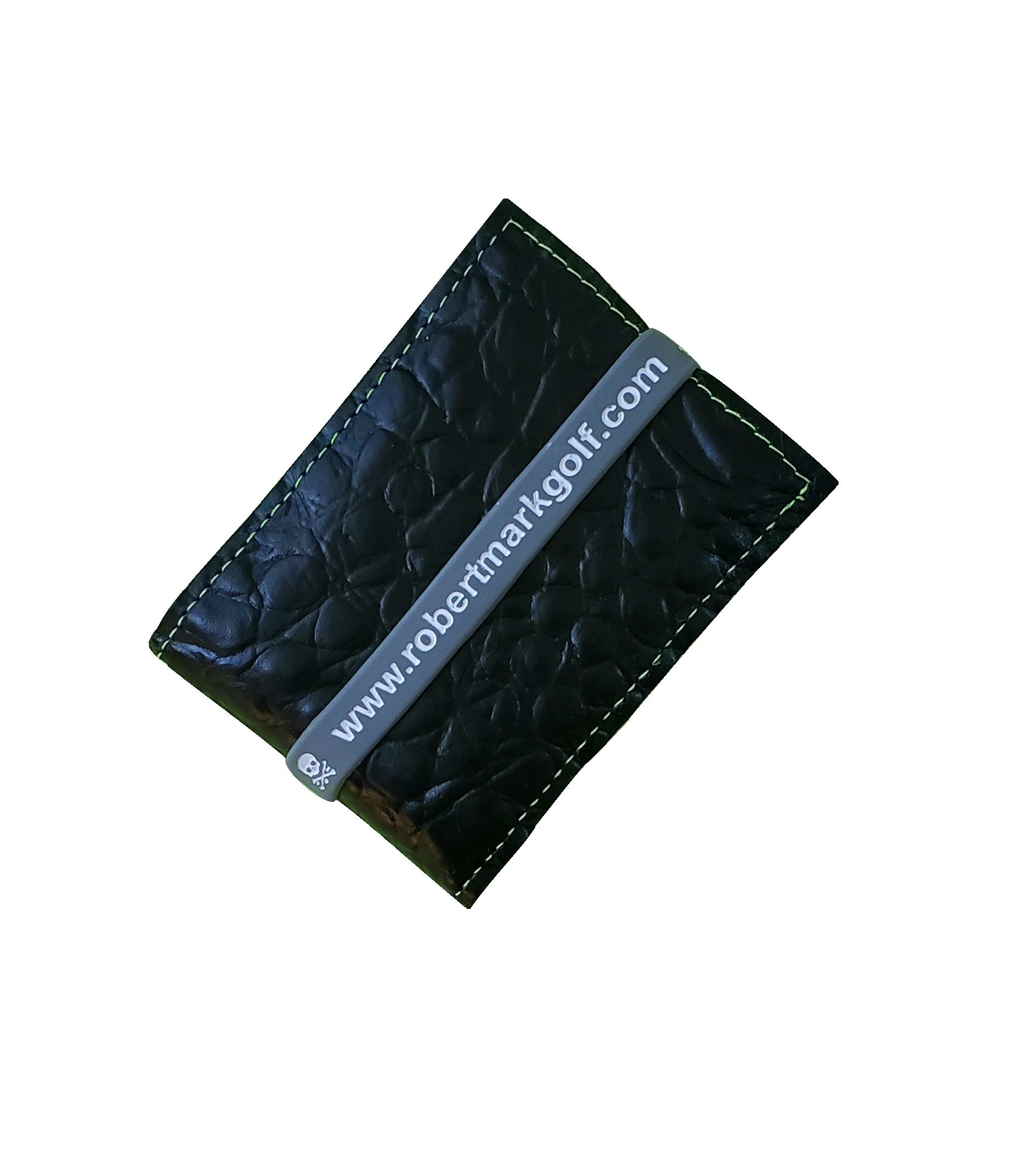 RMG Black Alligator Embossed / Neon Yellow Leather Cash Cover - Robert Mark Golf