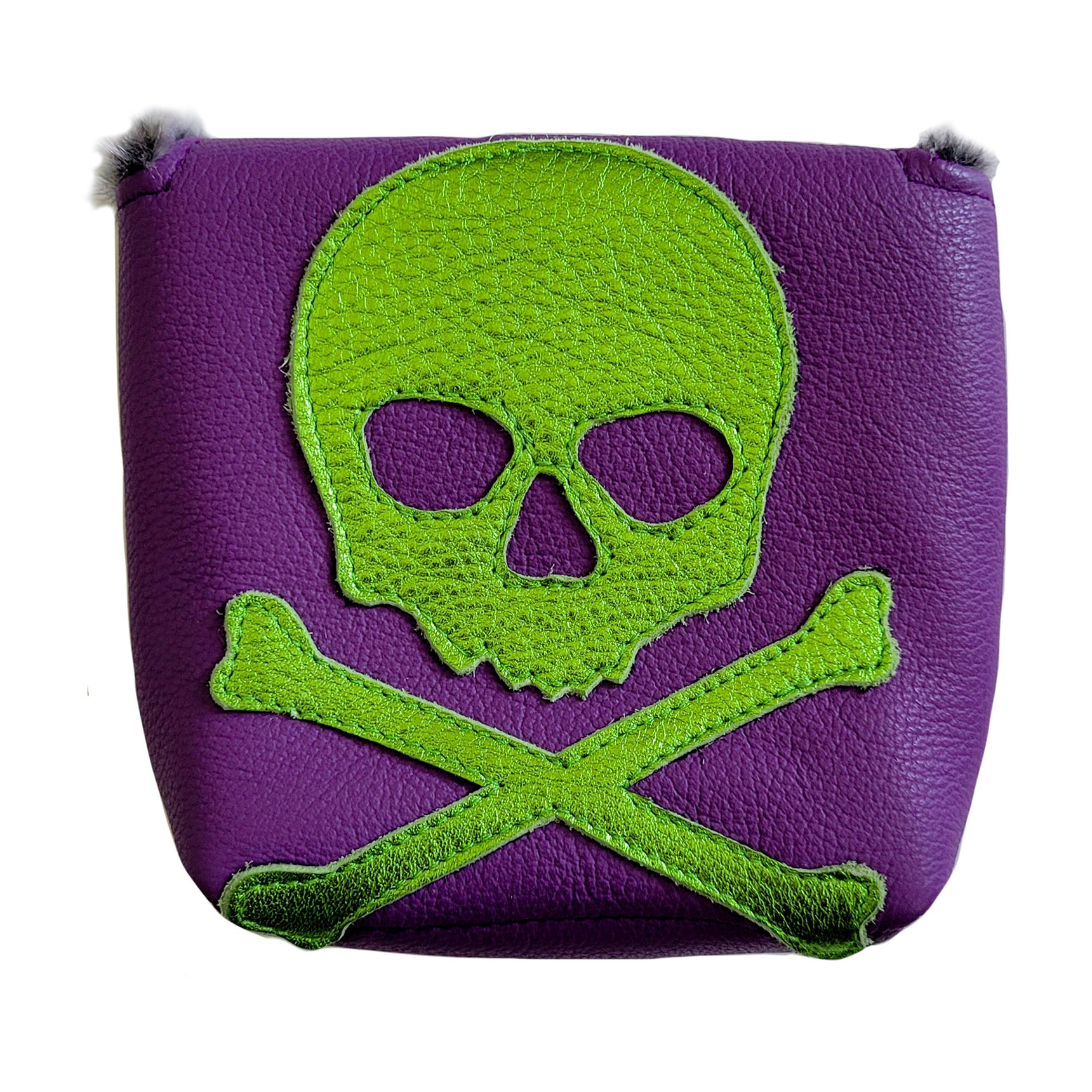 One-Of-A-Kind! Metallic Green Skull & Bones Taylormade Spider Putter Cover - Robert Mark Golf