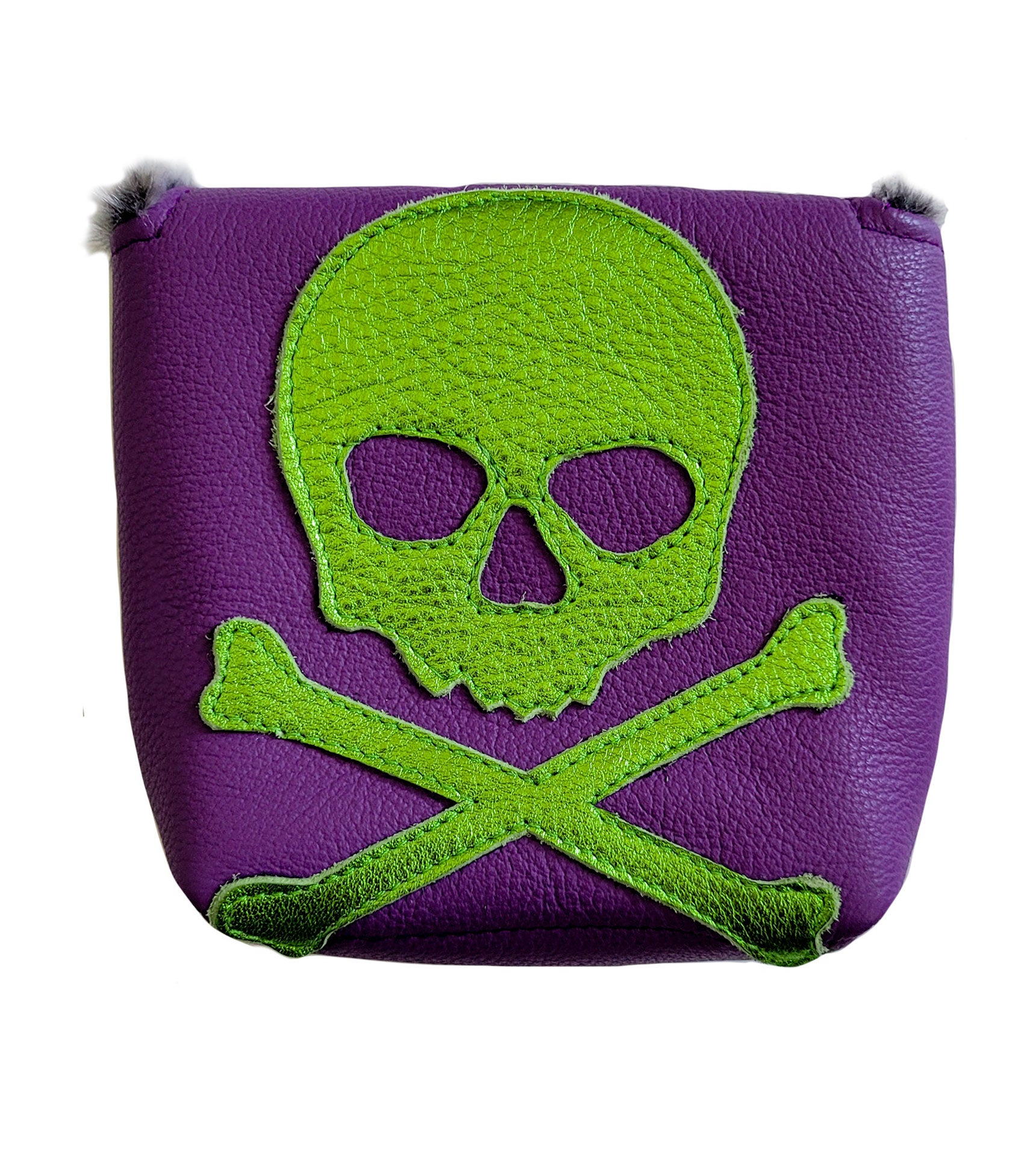 One-Of-A-Kind! Metallic Green Skull & Bones Taylormade Spider Putter Cover - Robert Mark Golf