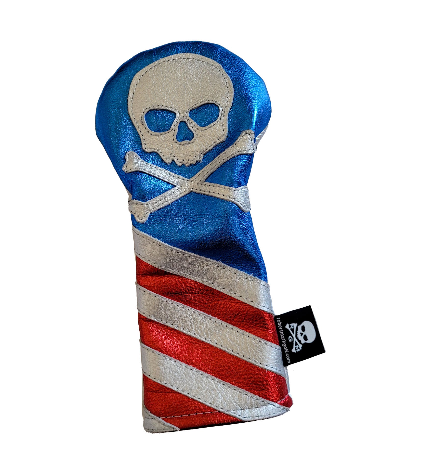 Metallic Skull & Bones Fairway Wood Cover - Robert Mark Golf