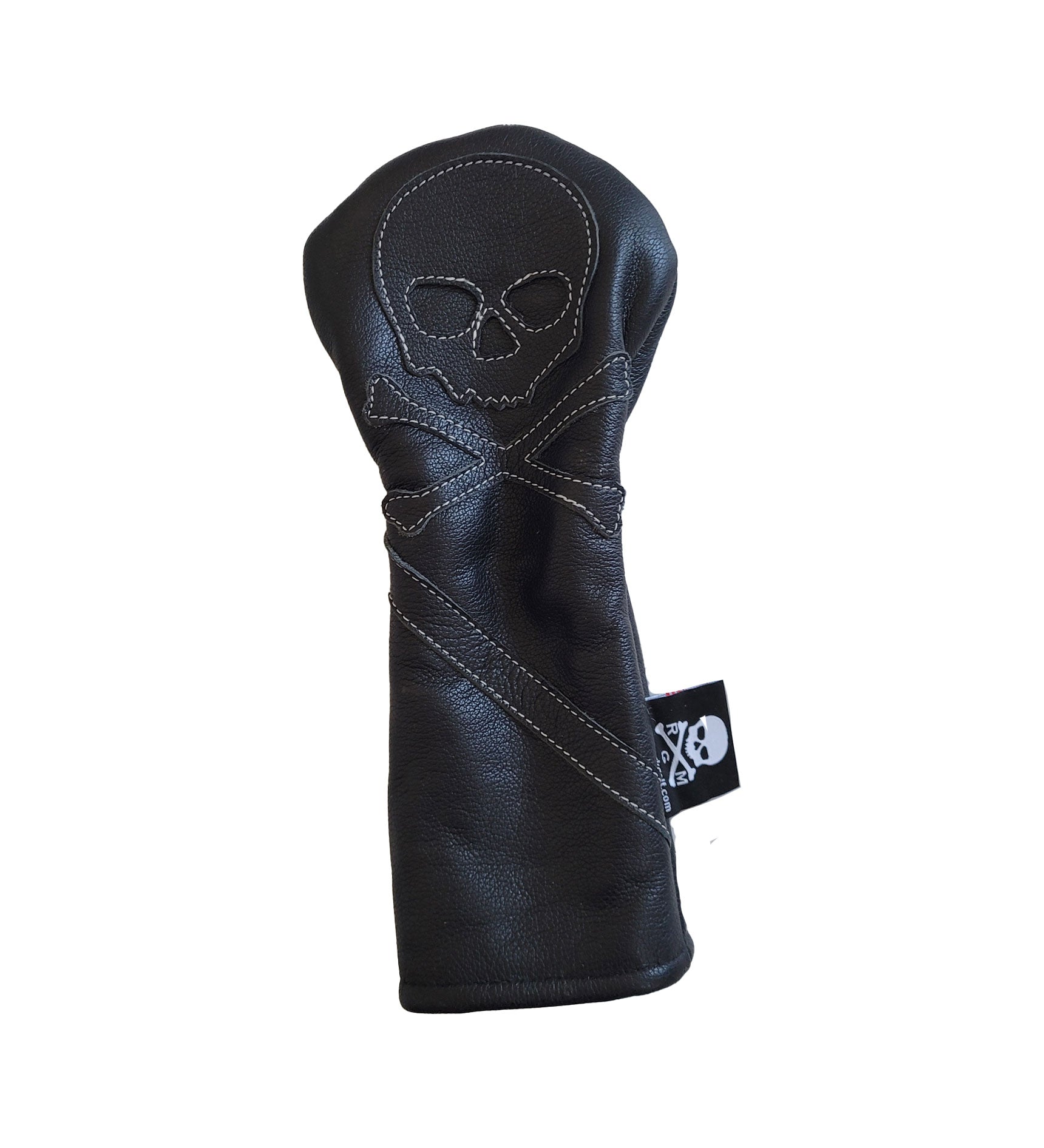 One-Of-A-Kind! Murdered Out Skull & Bones Fairway Wood Cover - Robert Mark Golf