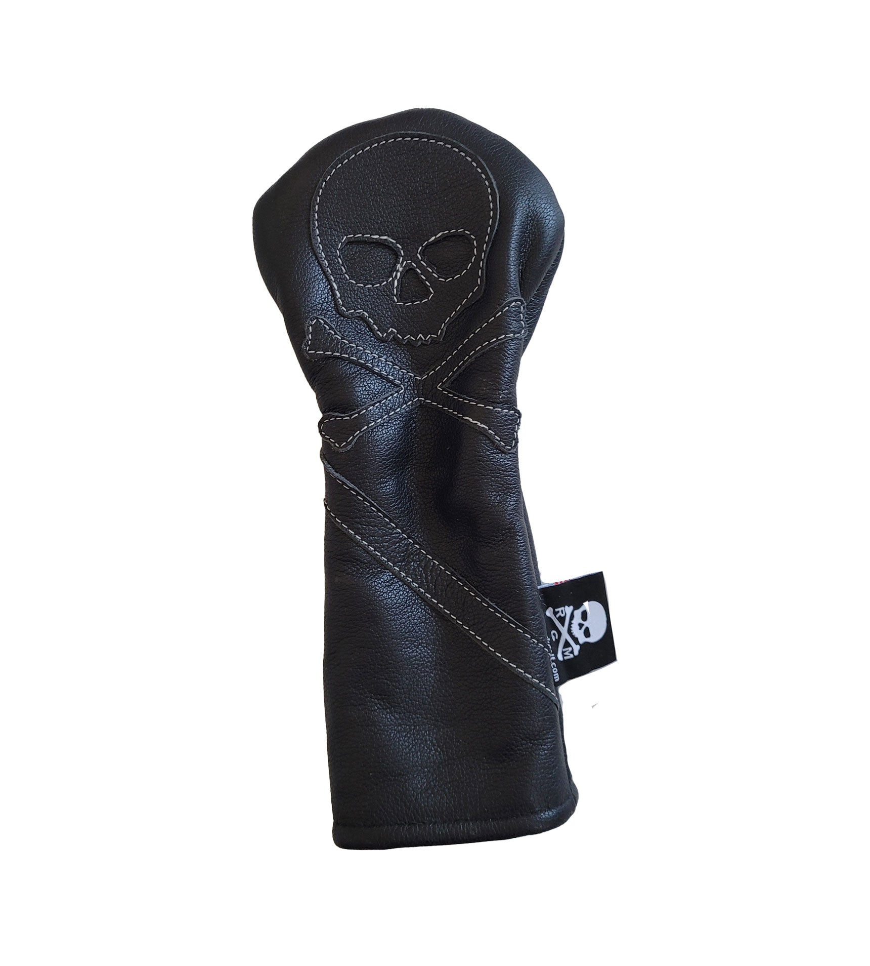 One-Of-A-Kind! Murdered Out Skull & Bones Fairway Wood Cover - Robert Mark Golf