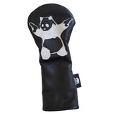 One-Of-A-Kind! Black & White Panda With Guns Fairway Wood Cover - Robert Mark Golf