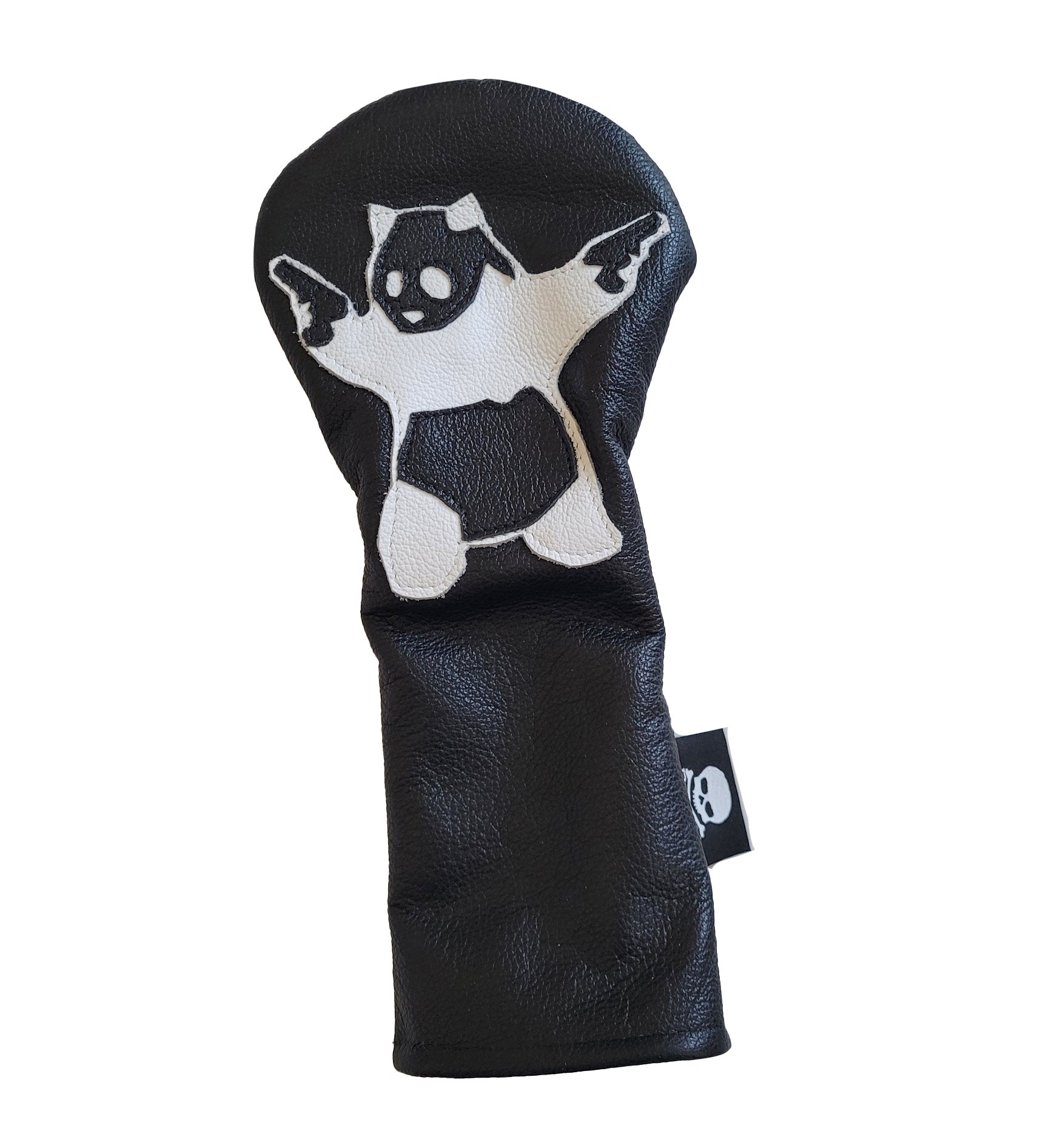 One-Of-A-Kind! Black & White Panda With Guns Fairway Wood Cover - Robert Mark Golf