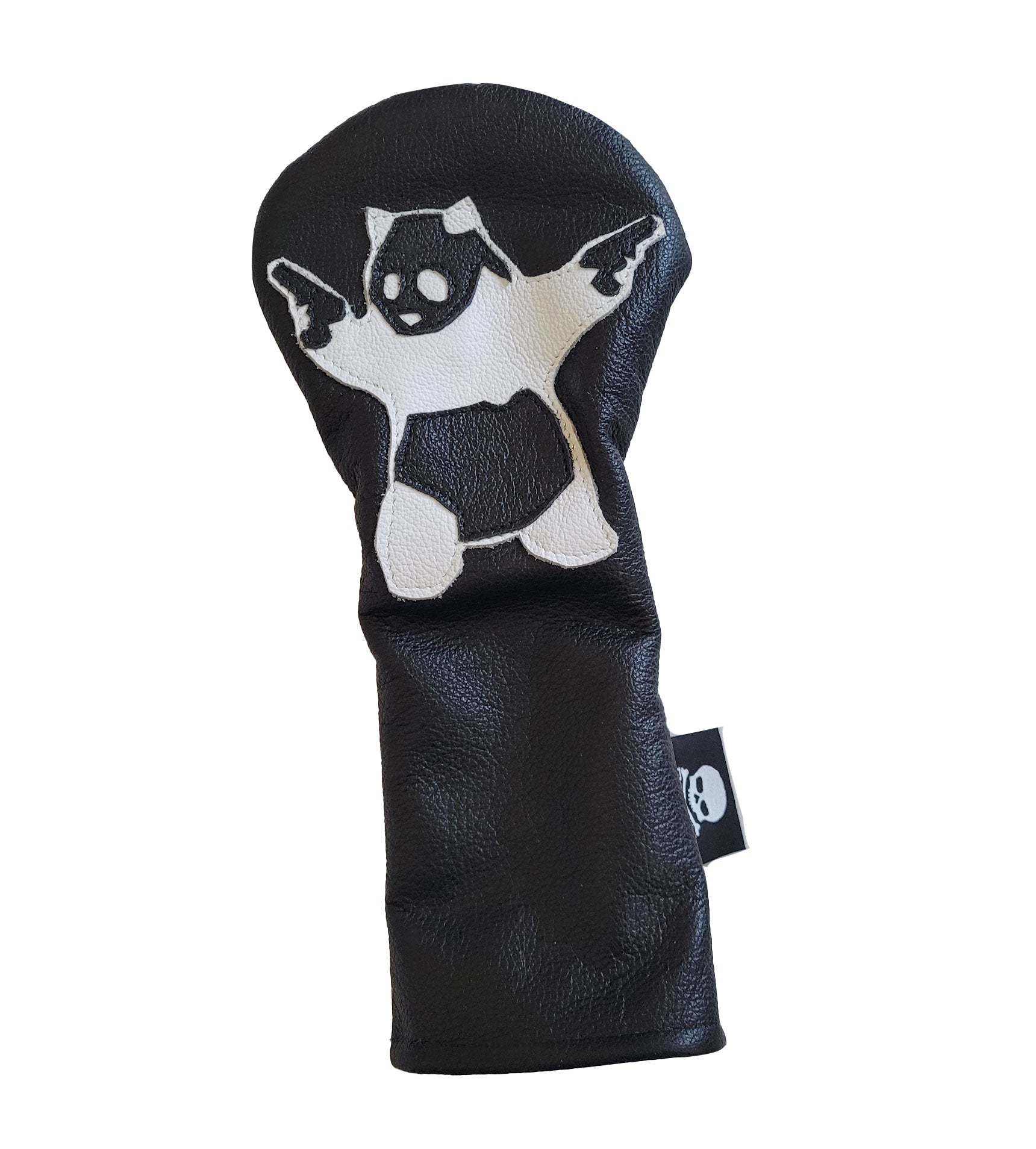 One-Of-A-Kind! Black & White Panda With Guns Fairway Wood Cover - Robert Mark Golf