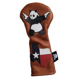 One-Of-A-Kind! Distressed Panda With Guns Texas Fairway Wood Cover
