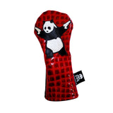 One-Of A-Kind! Red Alligator Panda With Guns Headcover - Robert Mark Golf