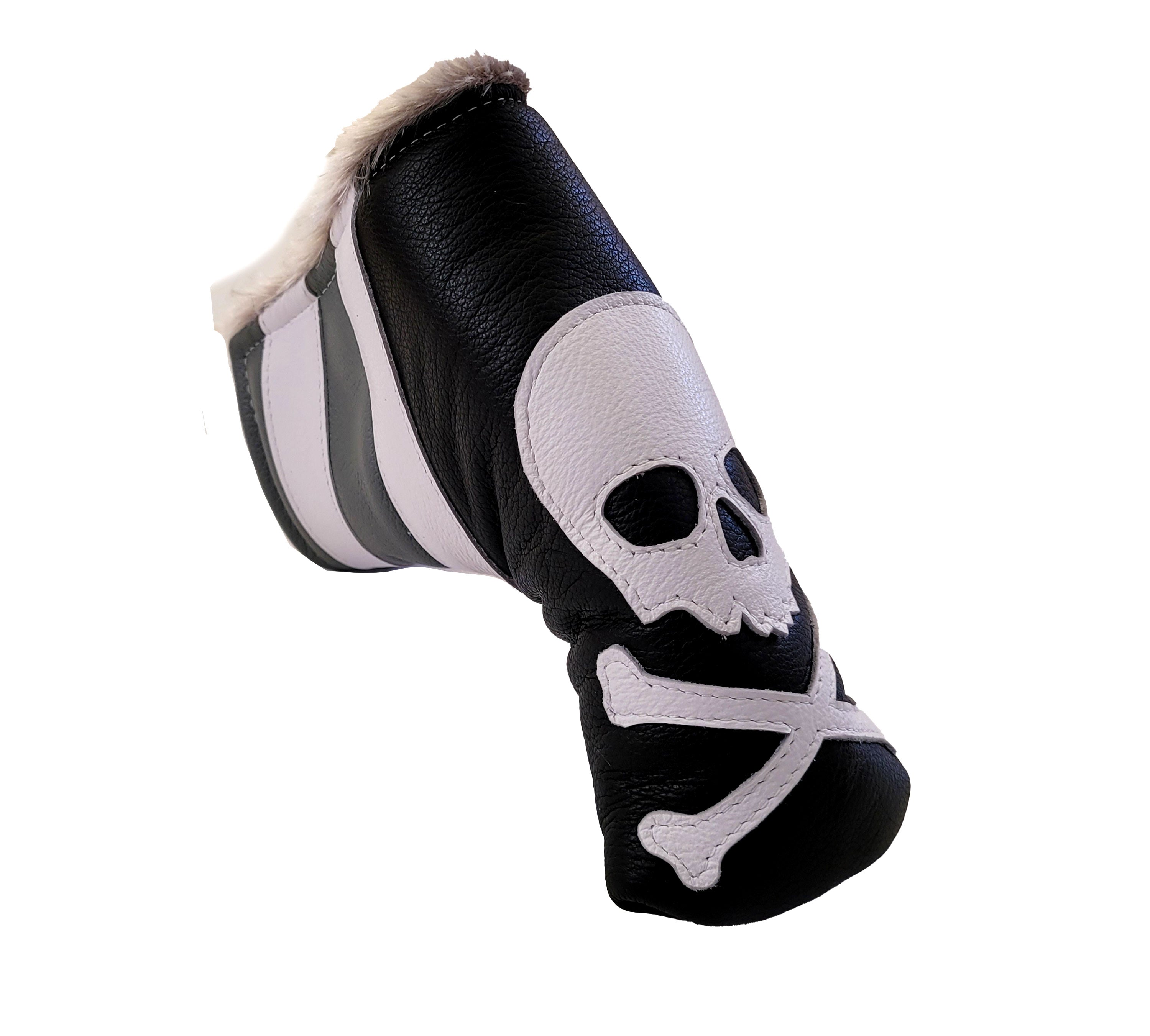 One-Of-A-Kind! Skull & Bones Monochromatic Blade Putter Headcover - Robert Mark Golf