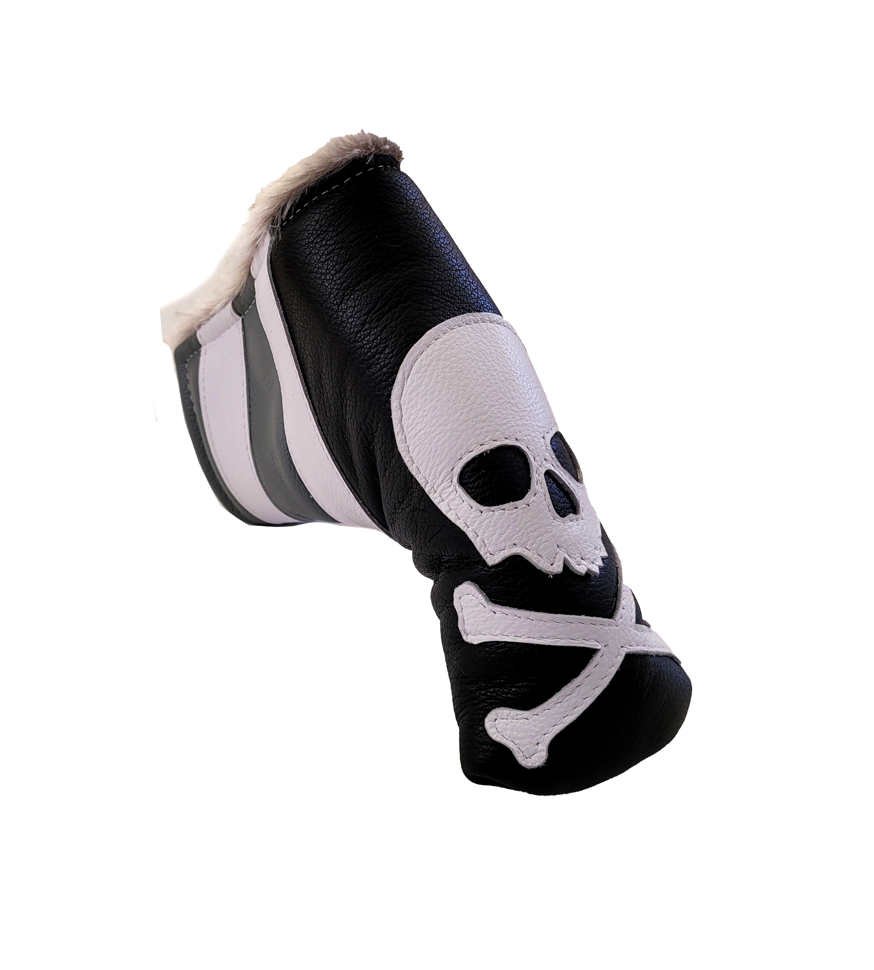 One-Of-A-Kind! Skull & Bones Monochromatic Blade Putter Headcover - Robert Mark Golf