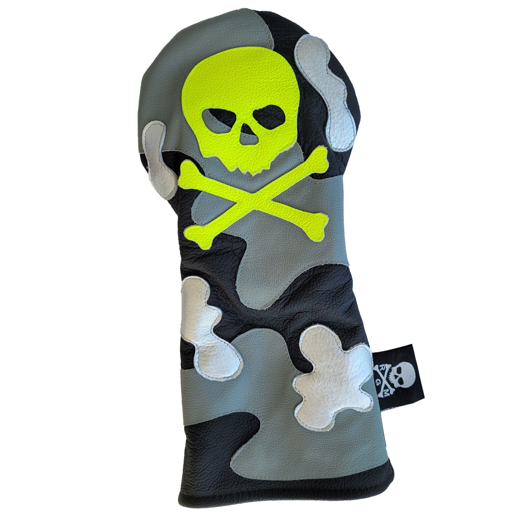 One-Of-A-Kind! Neon Skull & Bones Camo Driver Headcover - Robert Mark Golf