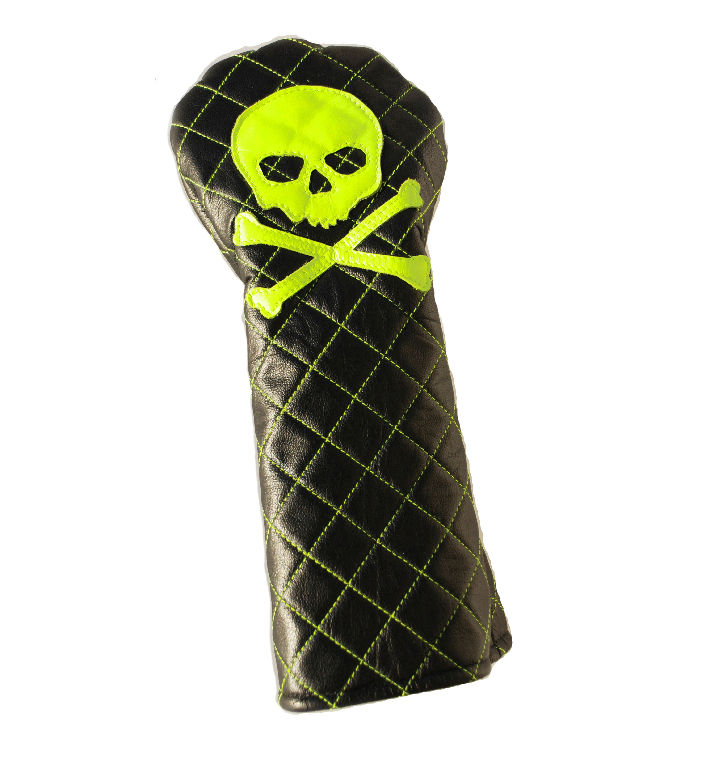 Quilted Neon Skull & Bones Driver Headcover - Robert Mark Golf