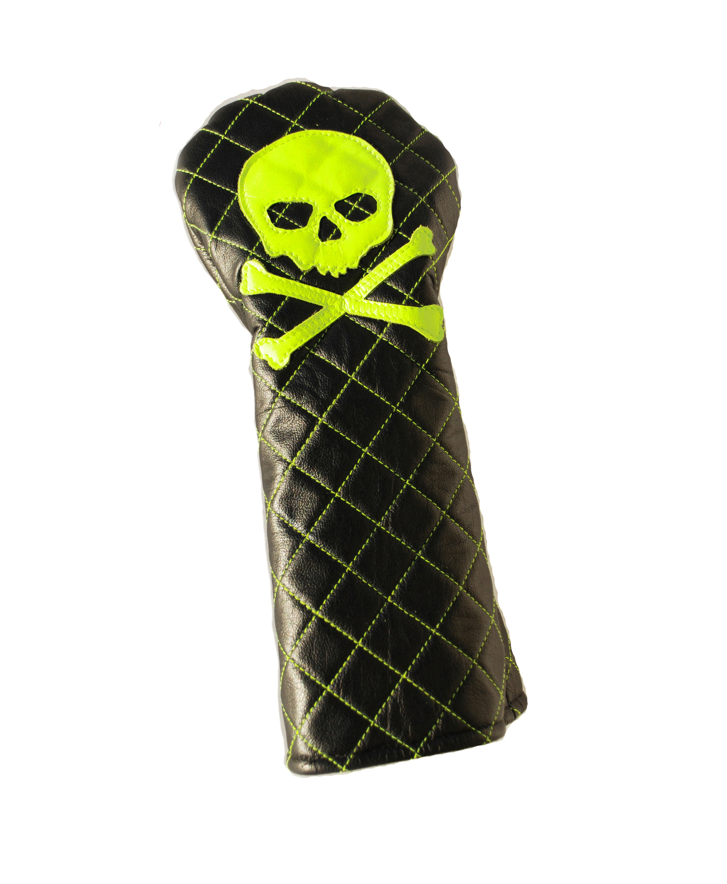 Quilted Neon Skull & Bones Driver Headcover - Robert Mark Golf