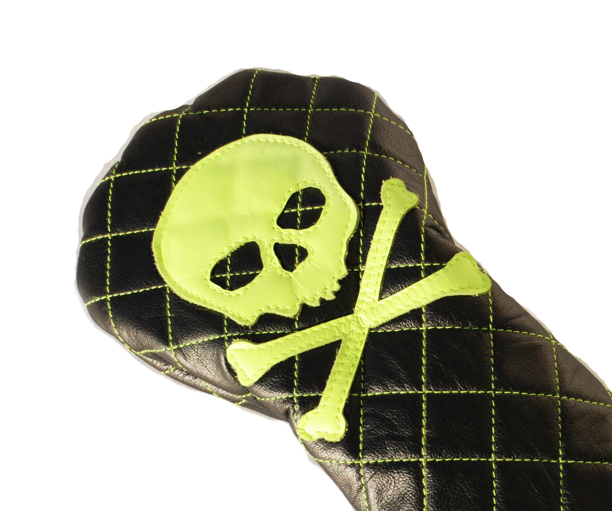 Quilted Neon Skull & Bones Driver Headcover - Robert Mark Golf