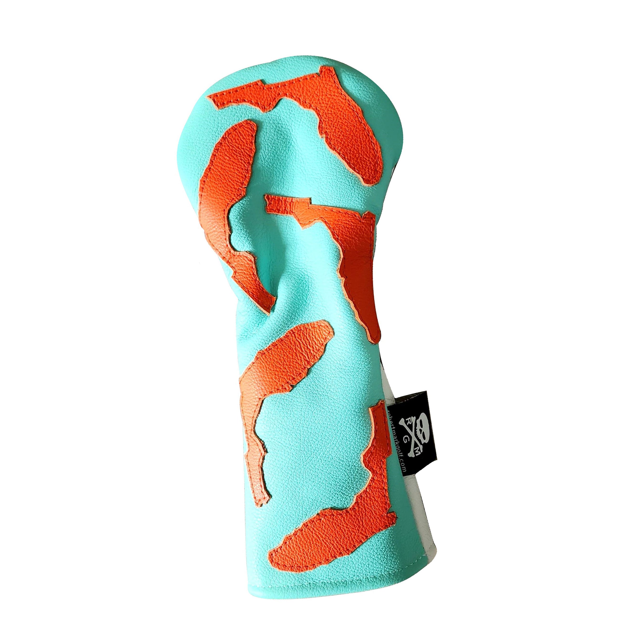One-Of-A-Kind! "Dancing Floridas" States overrun custom Fairway Wood Headcover - Robert Mark Golf