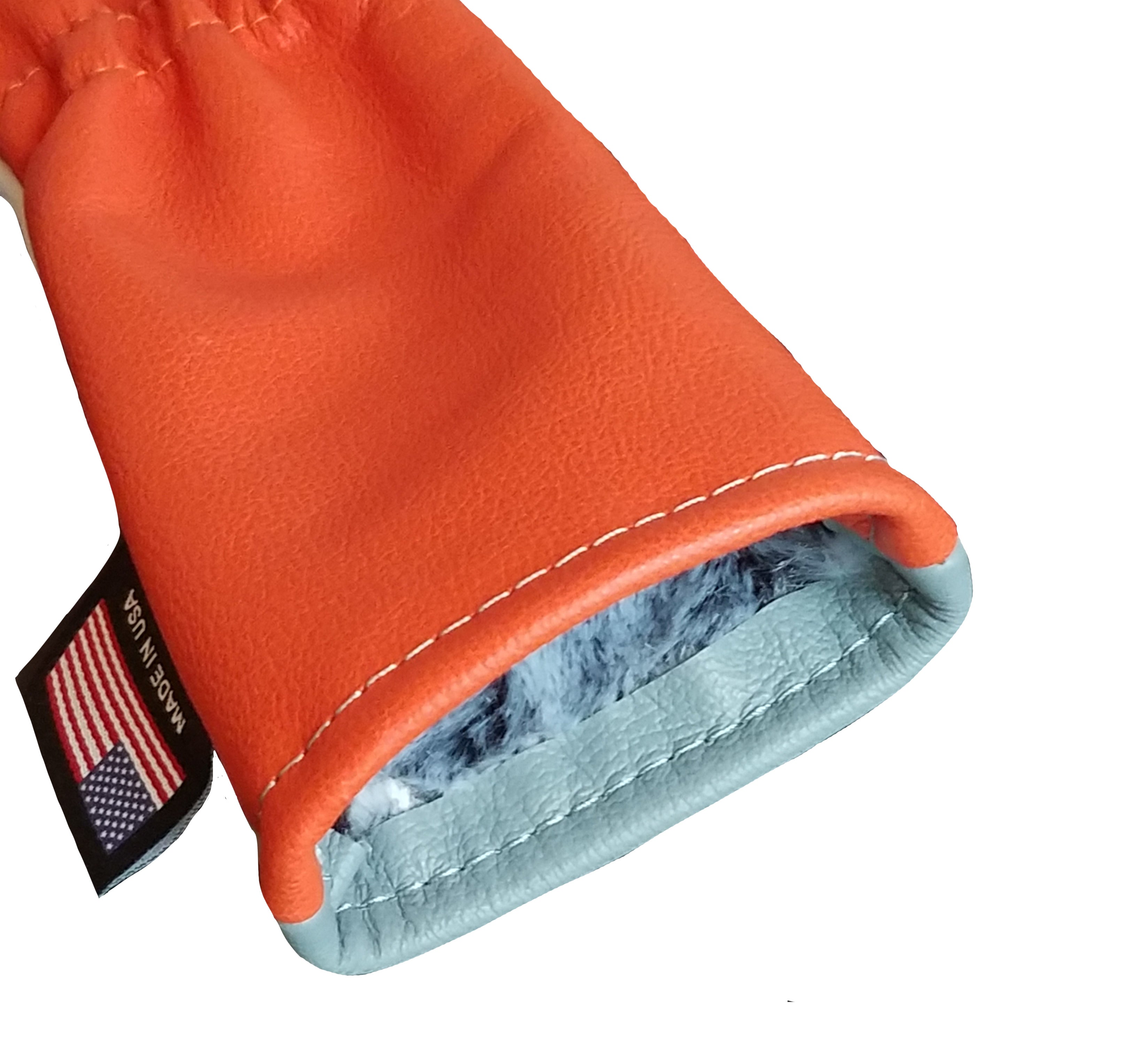 Orange Rugby Stripe with Skull & Bones Pair of Headcovers - Robert Mark Golf