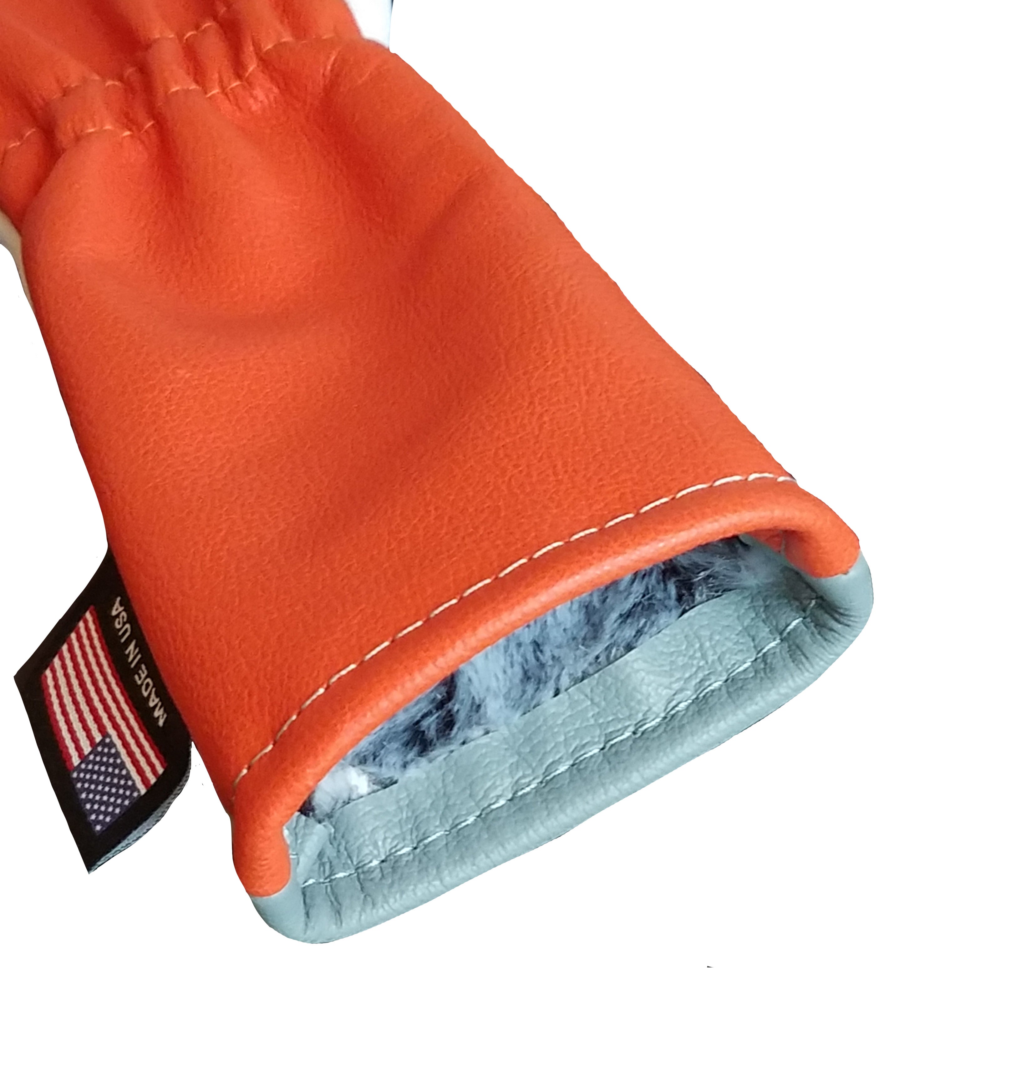 Orange Rugby Stripe with Skull & Bones Pair of Headcovers - Robert Mark Golf