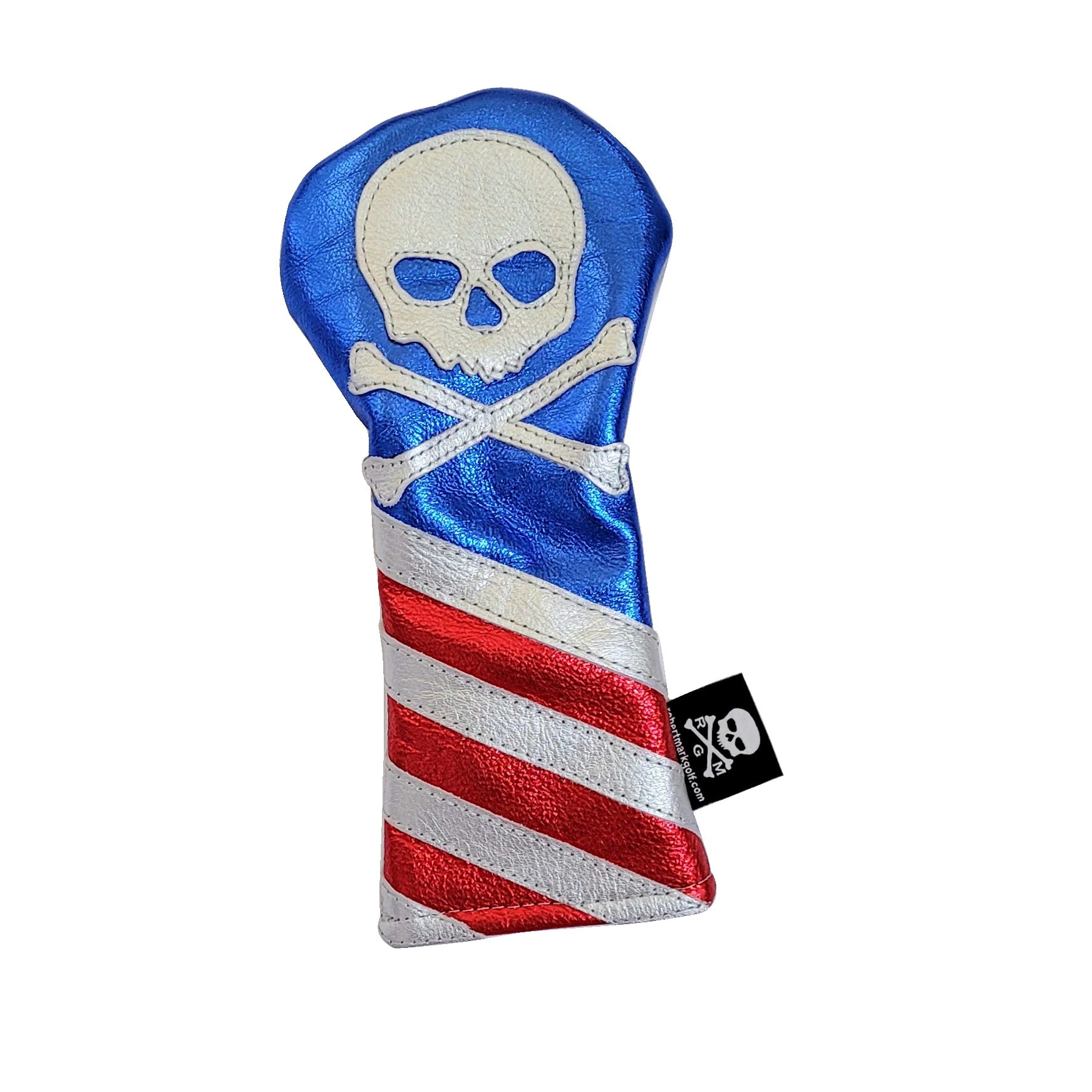 The METALLIC USA Flag Skull & Bones Headcover - Robert Mark Golf