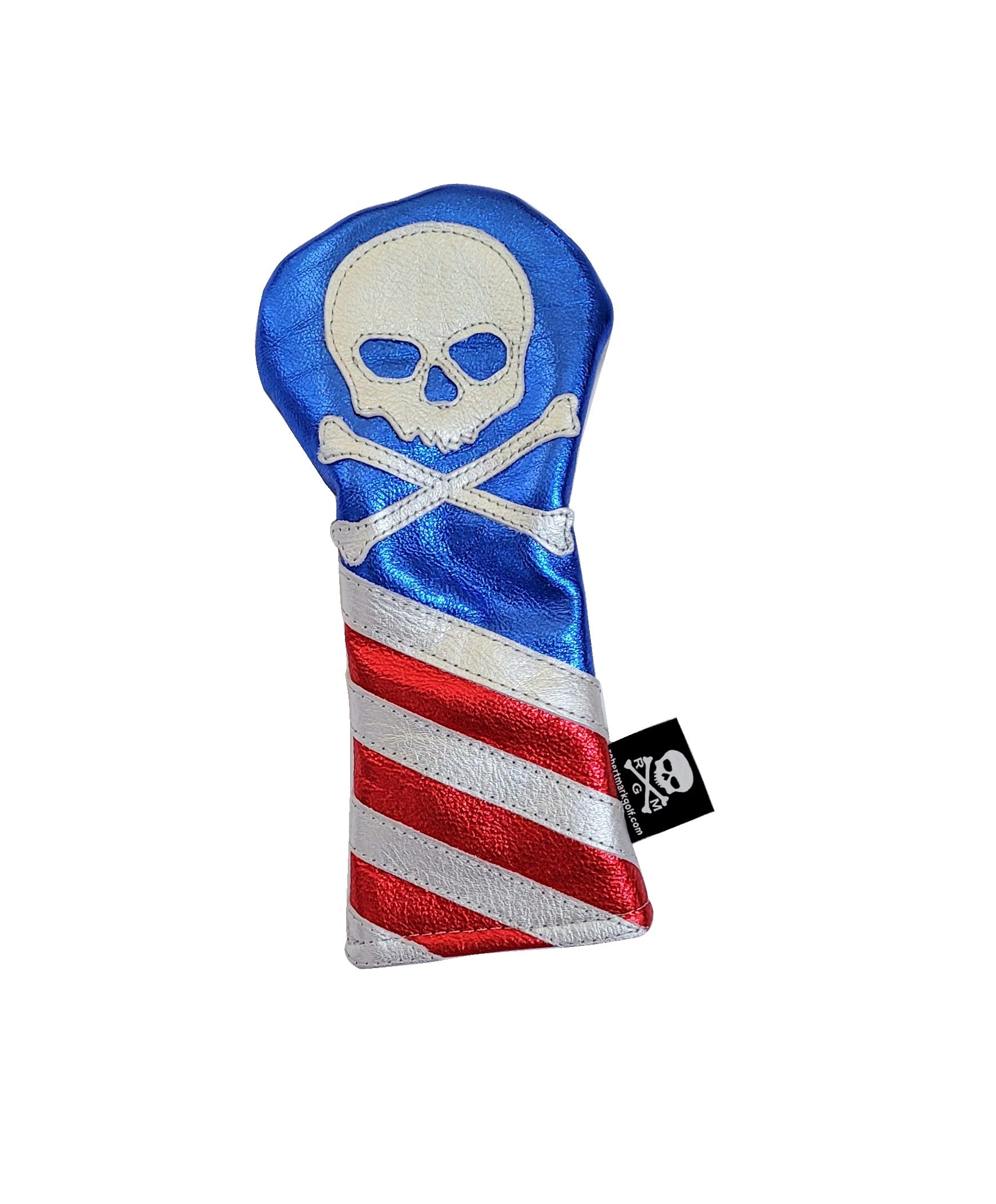 The METALLIC USA Flag Skull & Bones Headcover - Robert Mark Golf