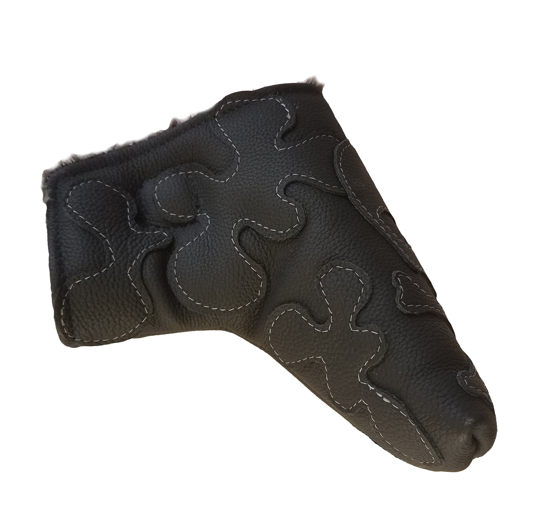 The "Murdered Out" White Stitched Putter Cover - Robert Mark Golf